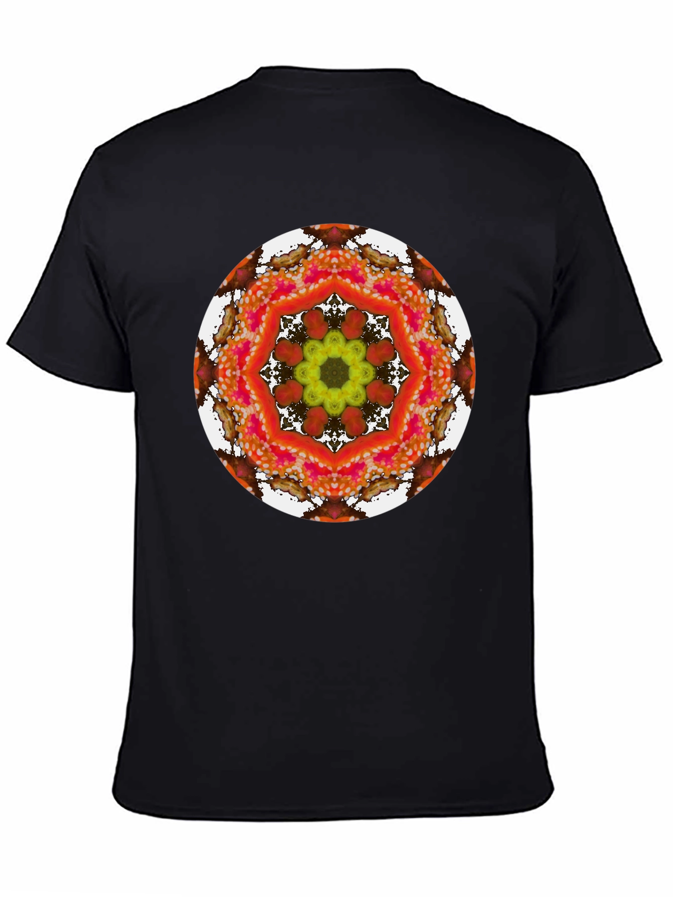 Vibrant Floral Kaleidoscope Graphic Tee