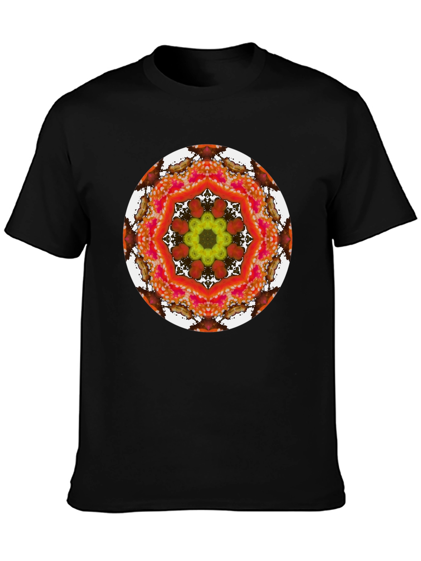 Vibrant Floral Kaleidoscope Graphic Tee