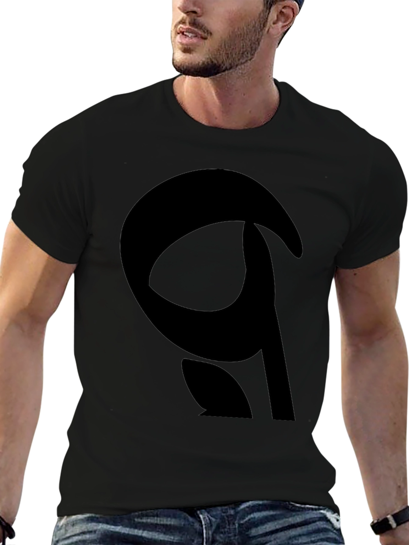 Abstract Graphic Black T-Shirt - Modern Casual Tee