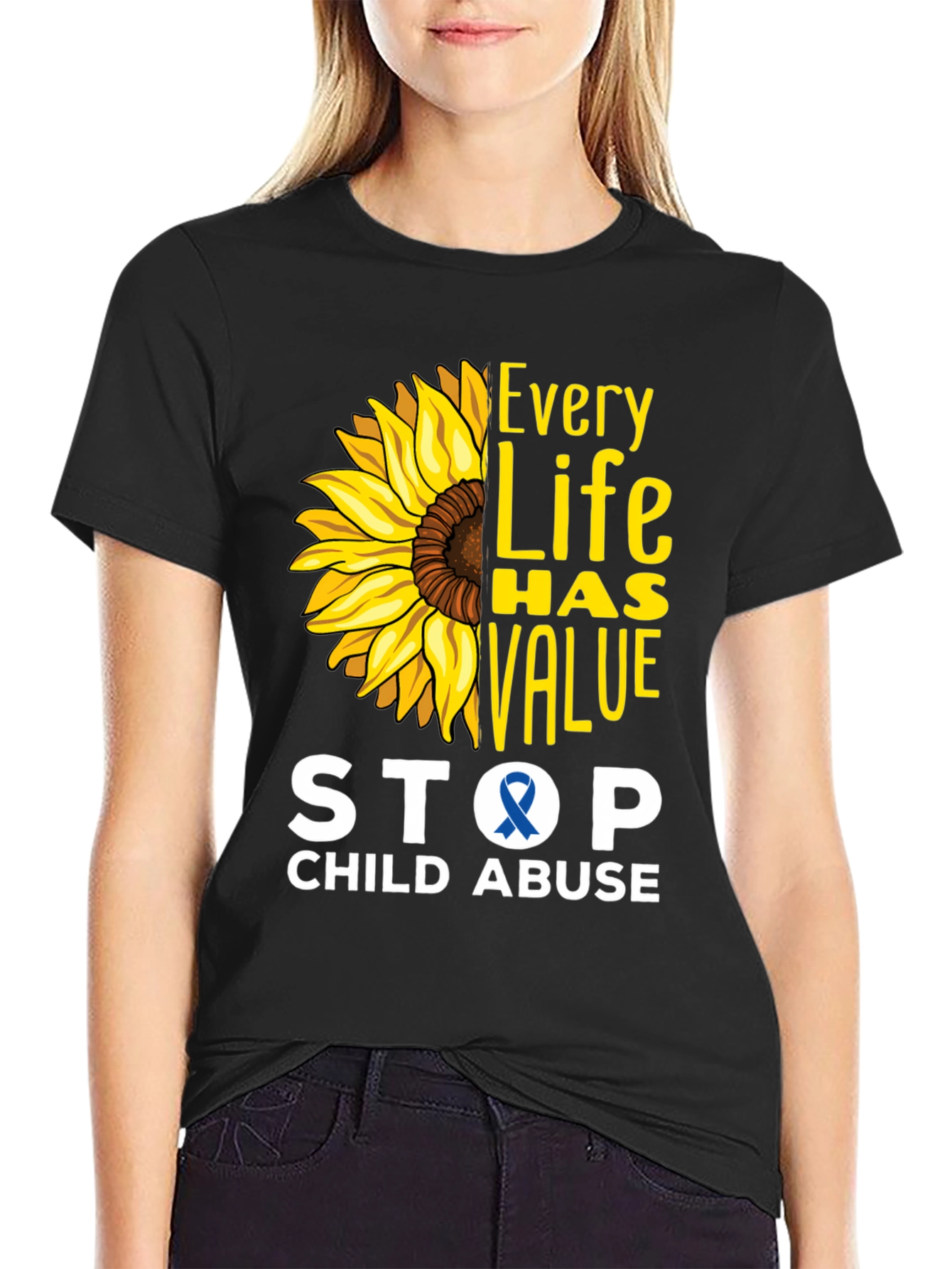 Every Life Has Value Child Abuse Awareness Tee