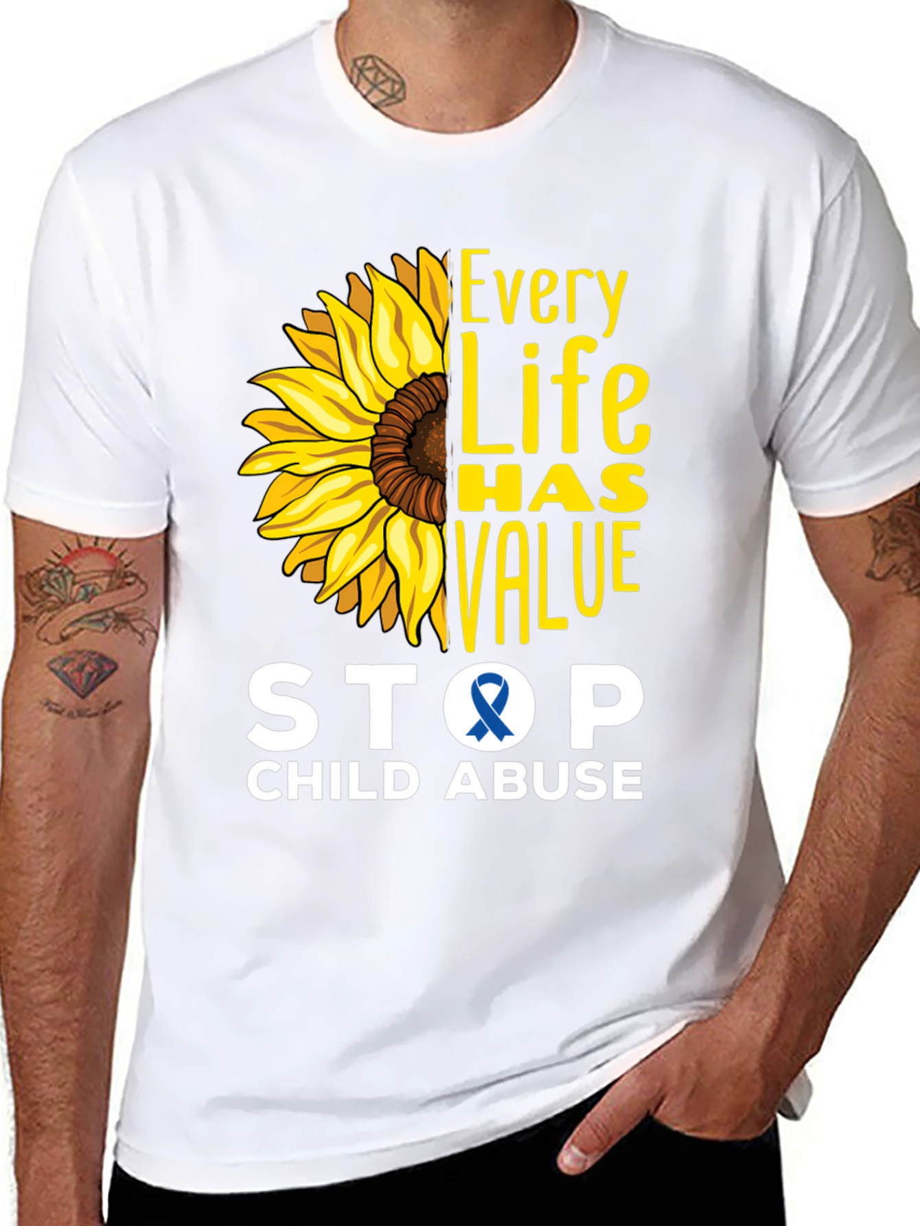 Every Life Has Value Child Abuse Awareness Tee