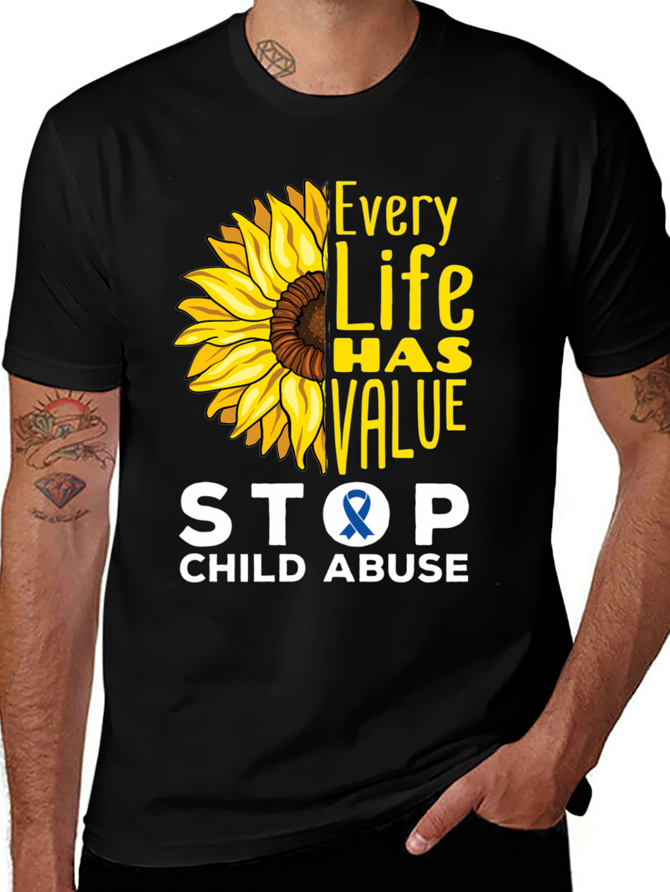 Every Life Has Value Child Abuse Awareness Tee