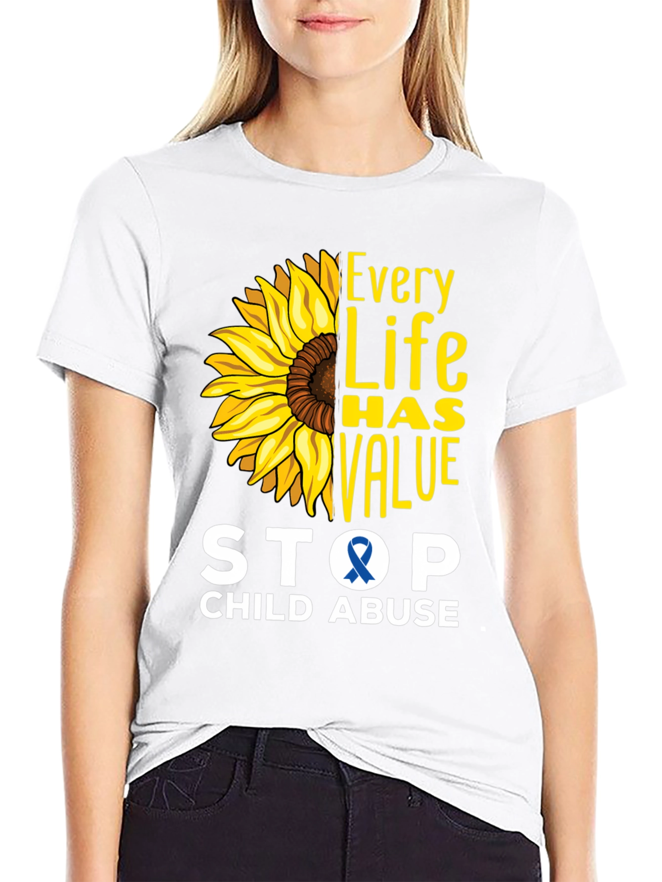 Every Life Has Value Child Abuse Awareness Tee