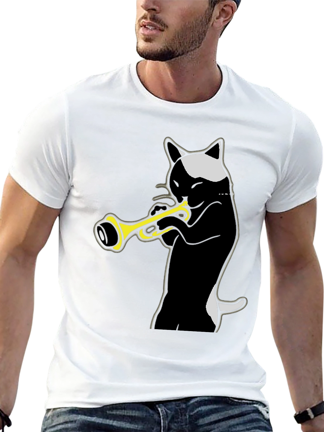 Cool Cat Trumpet Player T-Shirt