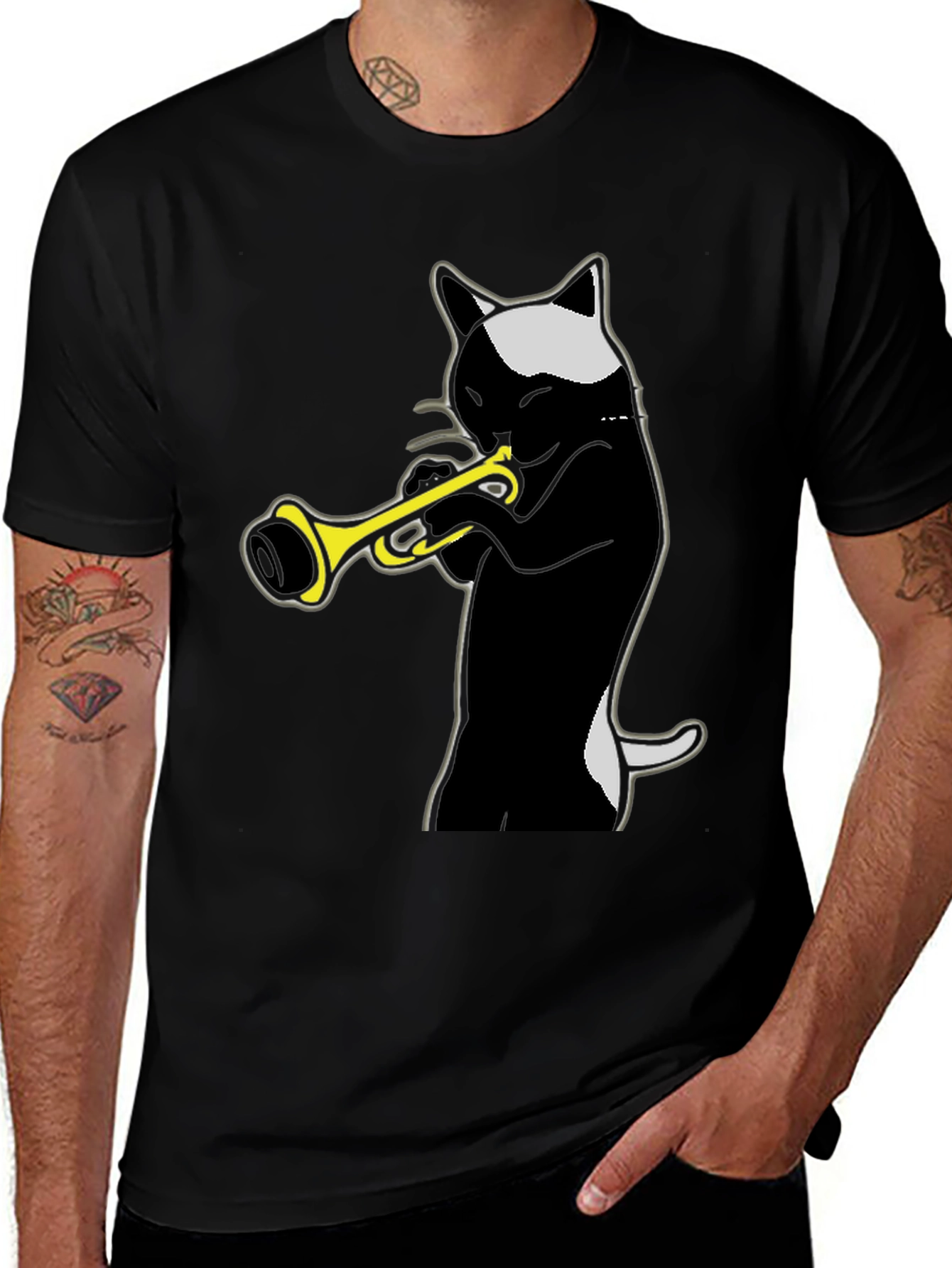 Cool Cat Trumpet Player T-Shirt