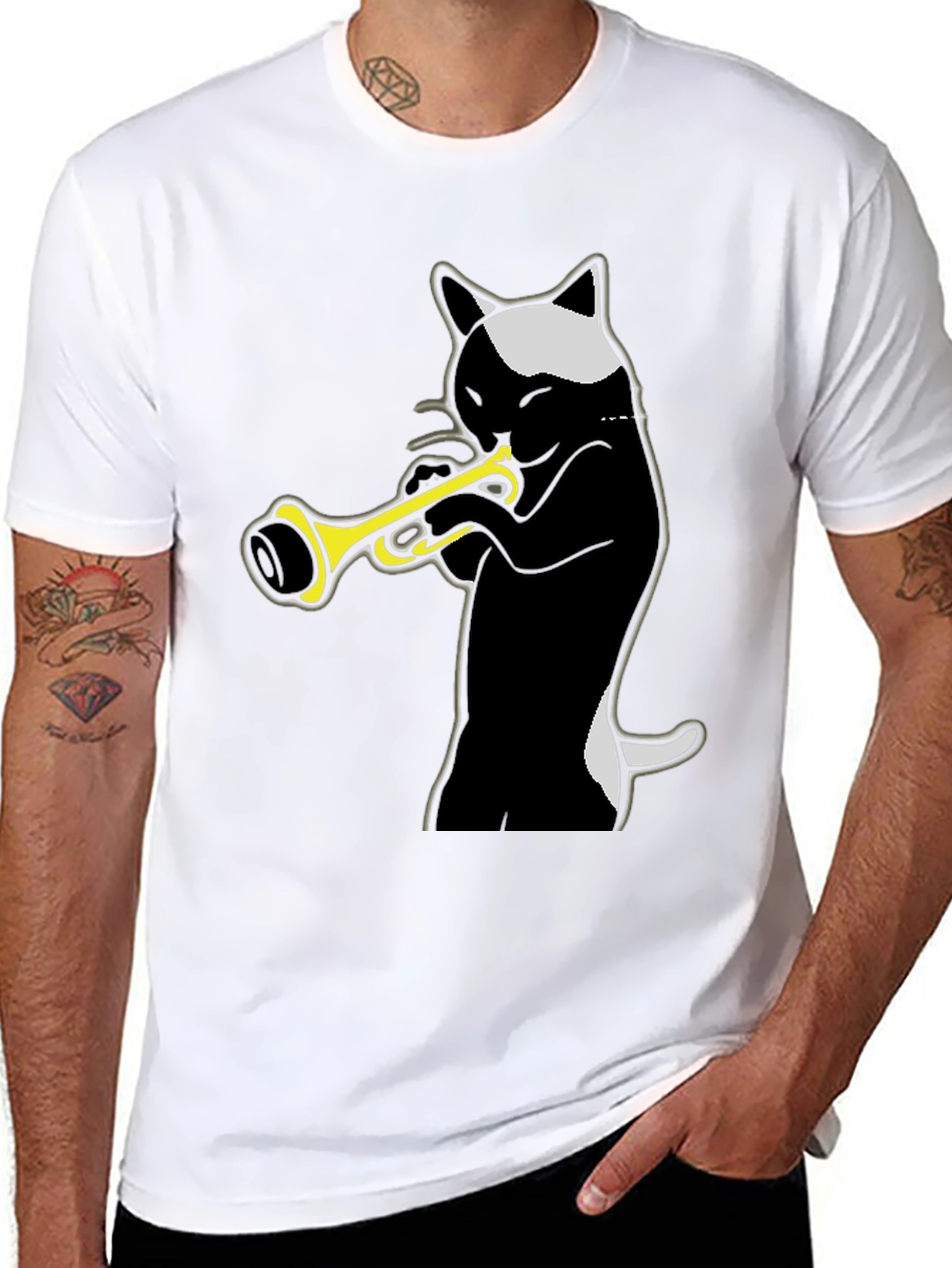 Cool Cat Trumpet Player T-Shirt