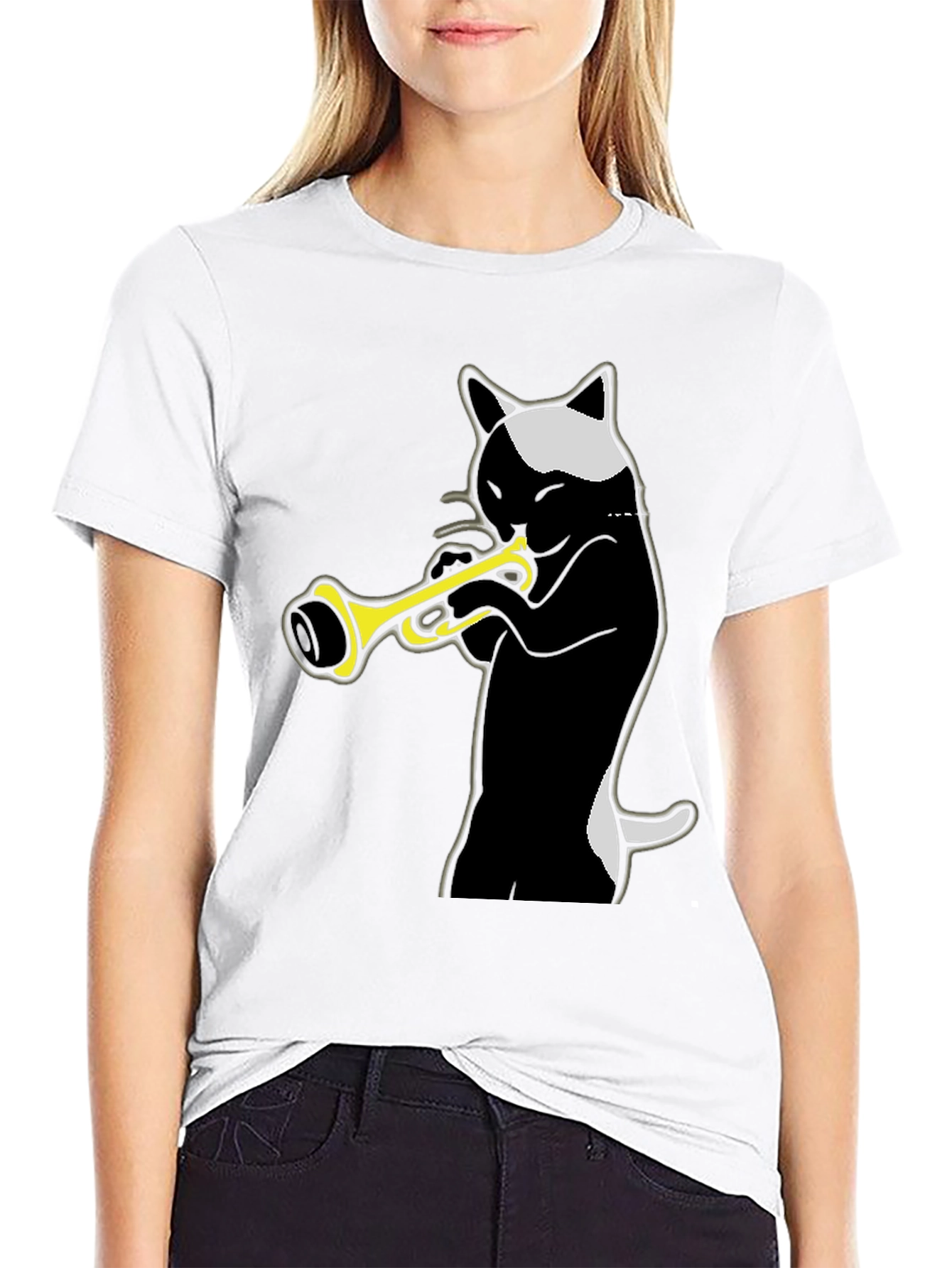 Cool Cat Trumpet Player T-Shirt