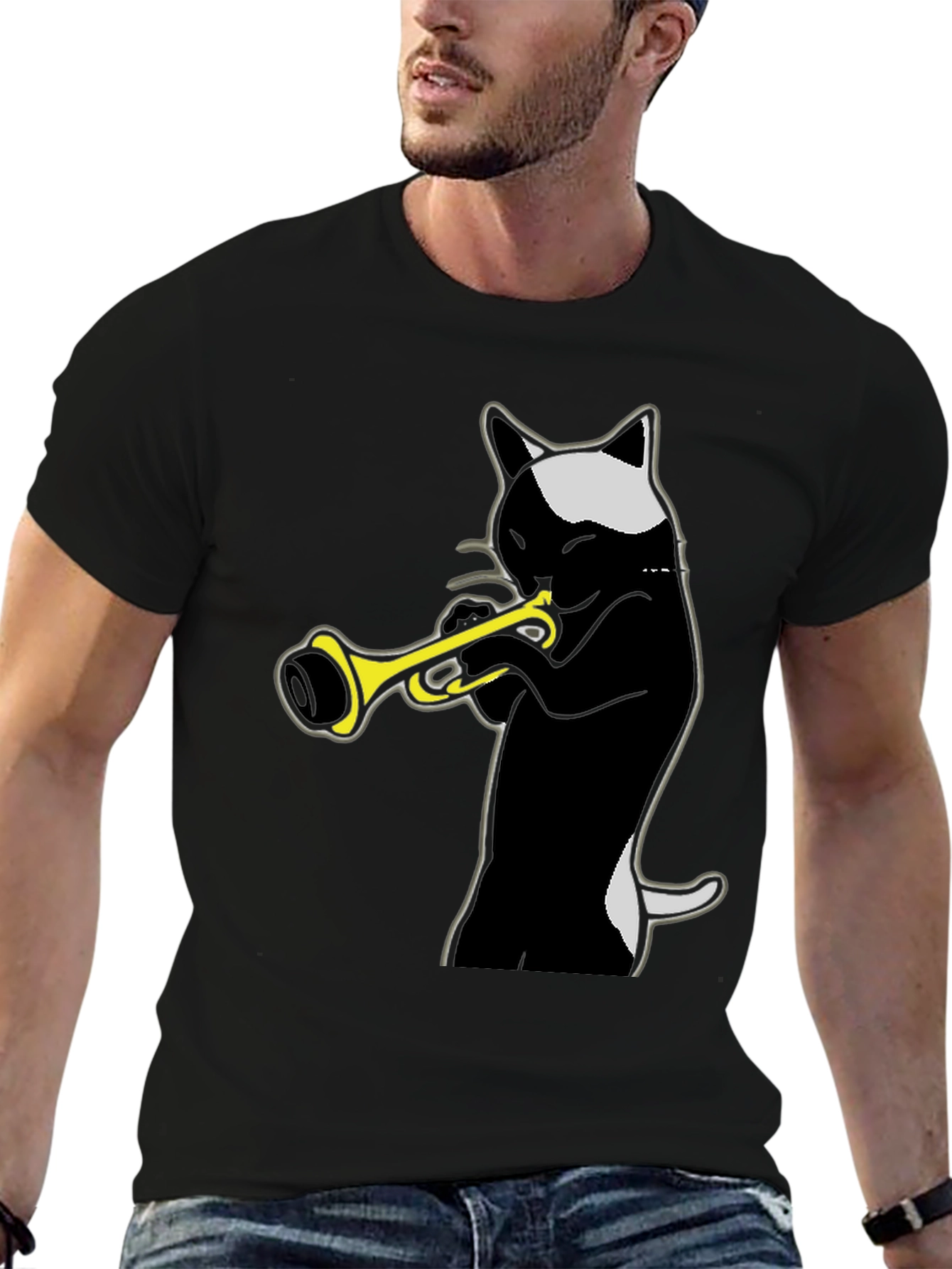 Cool Cat Trumpet Player T-Shirt