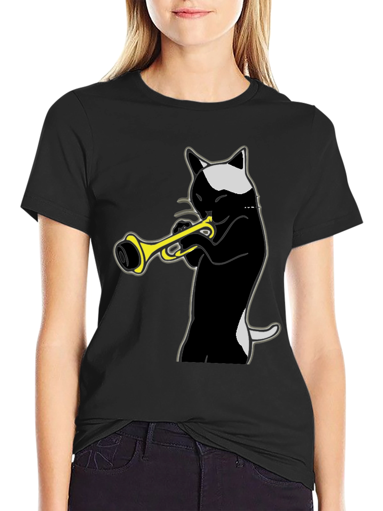 Cool Cat Trumpet Player T-Shirt
