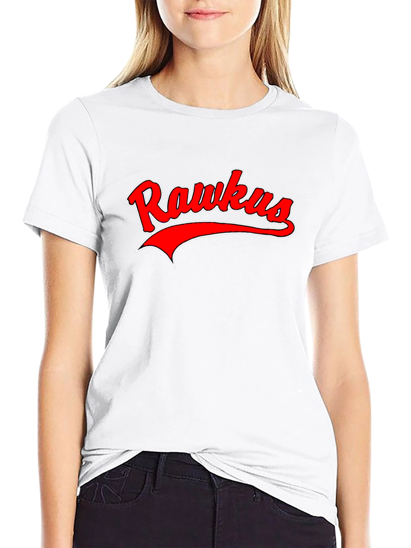 Rawkus Red & White Graphic Black T-Shirt