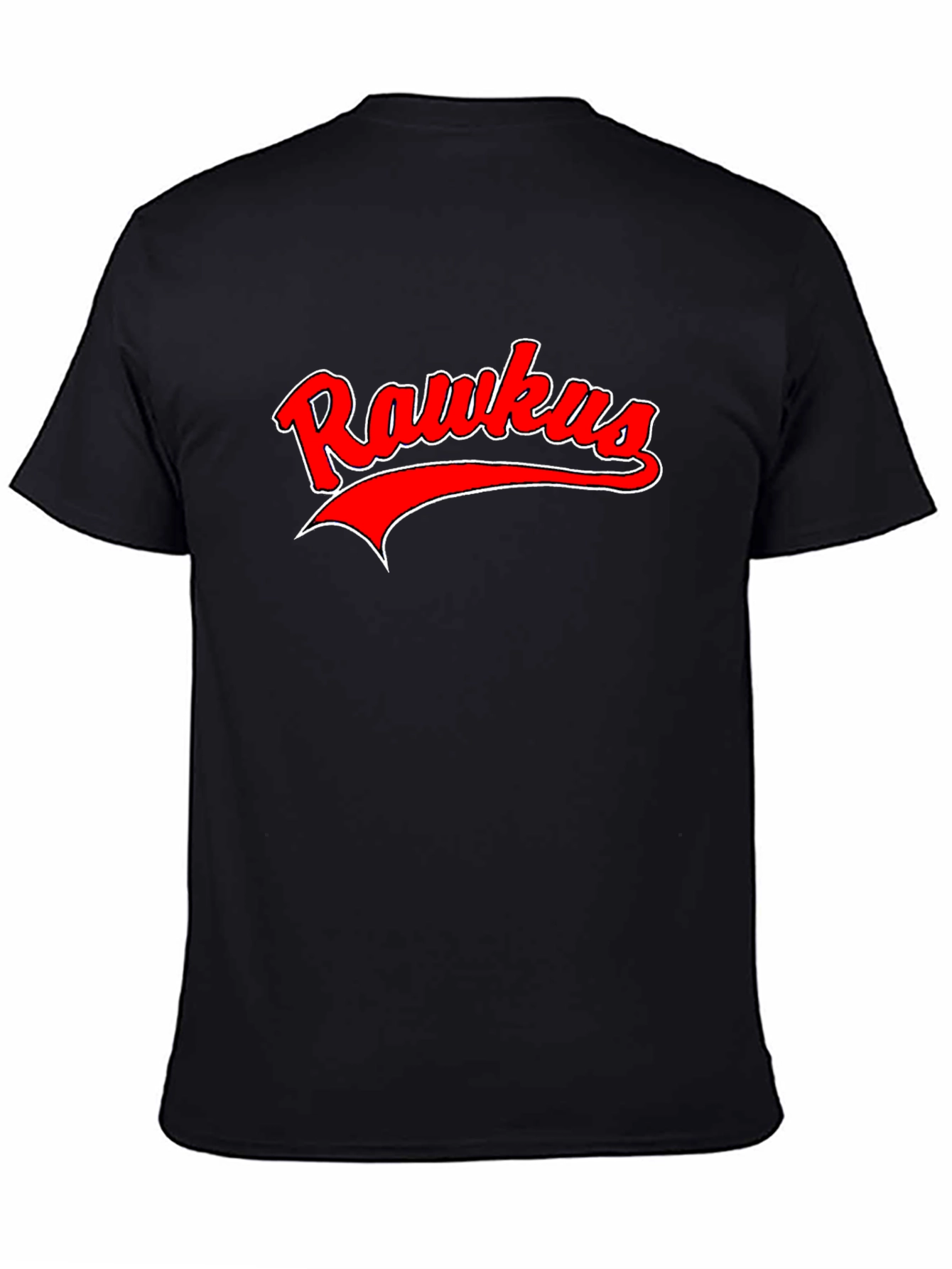 Rawkus Red & White Graphic Black T-Shirt