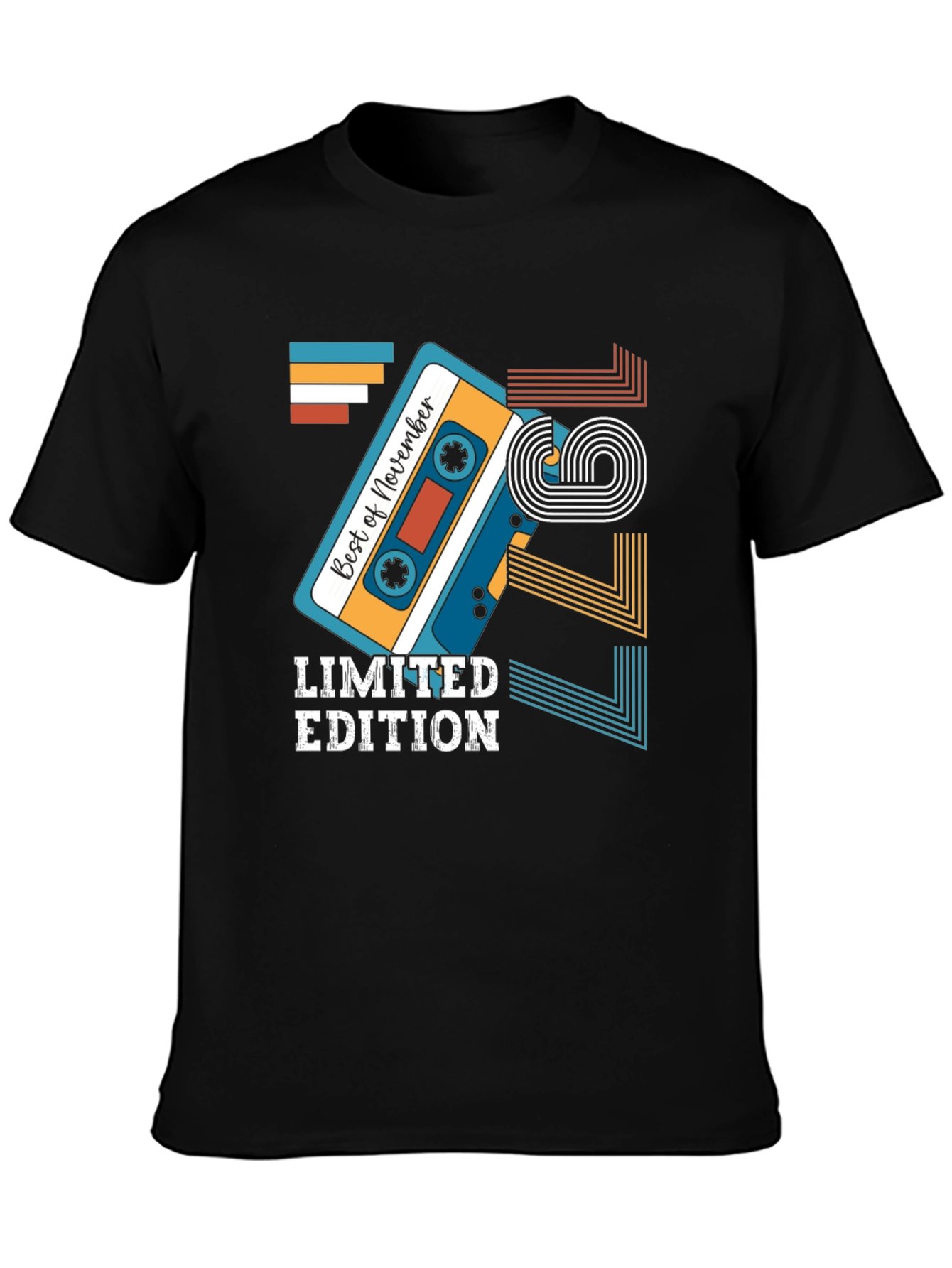 Retro November 1979 Limited Edition Cassette Tape T-Shirt