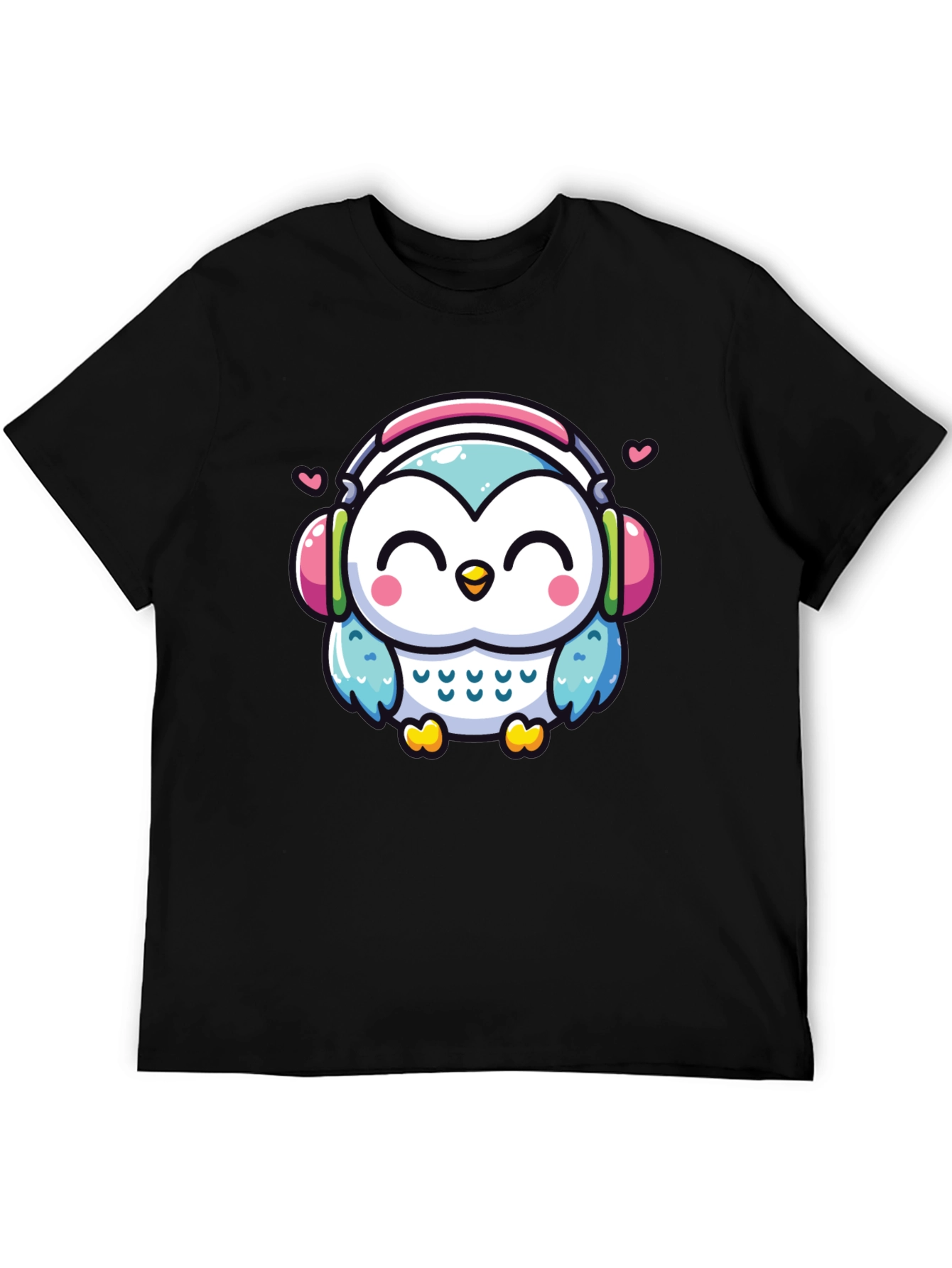 Cute Owl Headphone Graphic Tee - Unisex