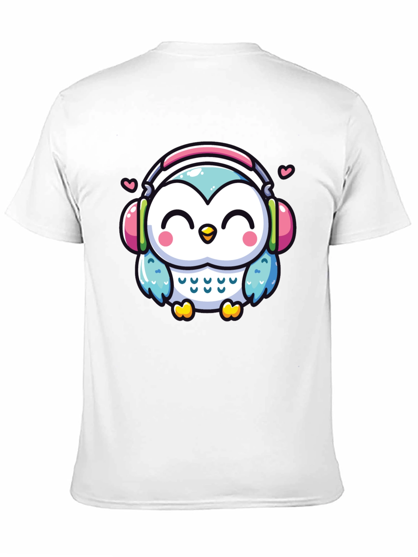 Cute Owl Headphone Graphic Tee - Unisex