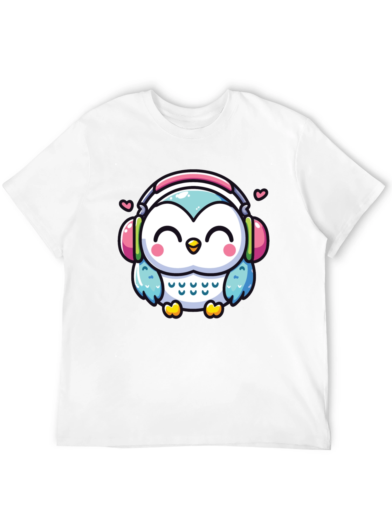Cute Owl Headphone Graphic Tee - Unisex