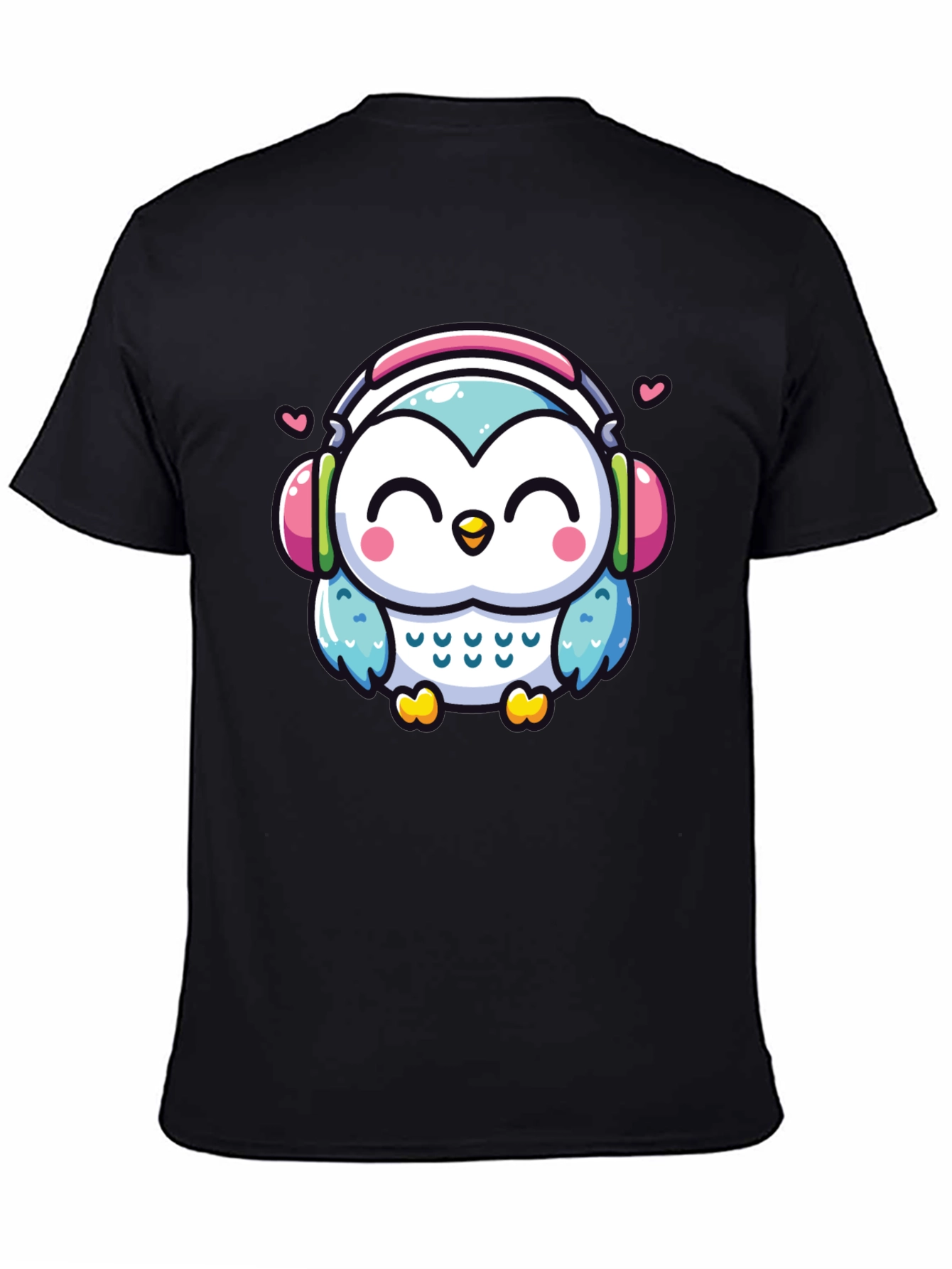 Cute Owl Headphone Graphic Tee - Unisex