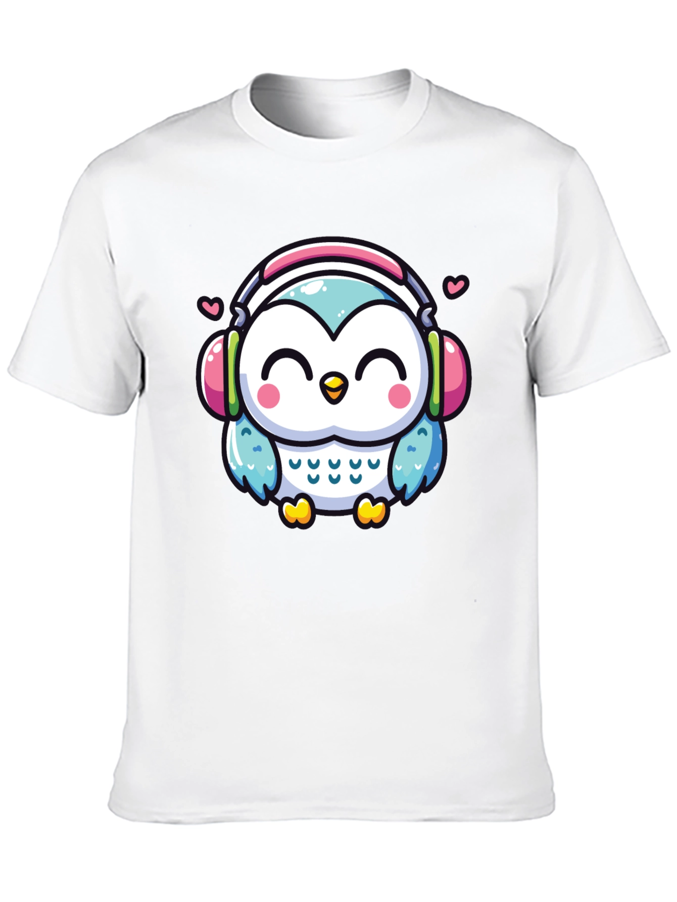 Cute Owl Headphone Graphic Tee - Unisex