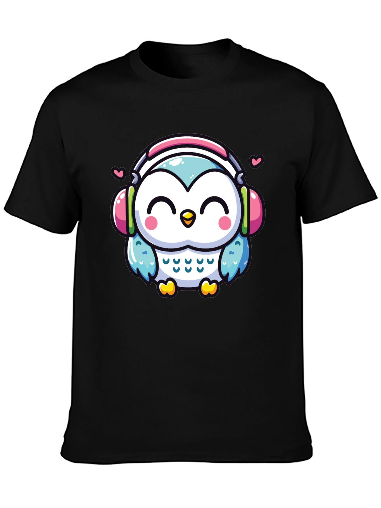 Cute Owl Headphone Graphic Tee - Unisex
