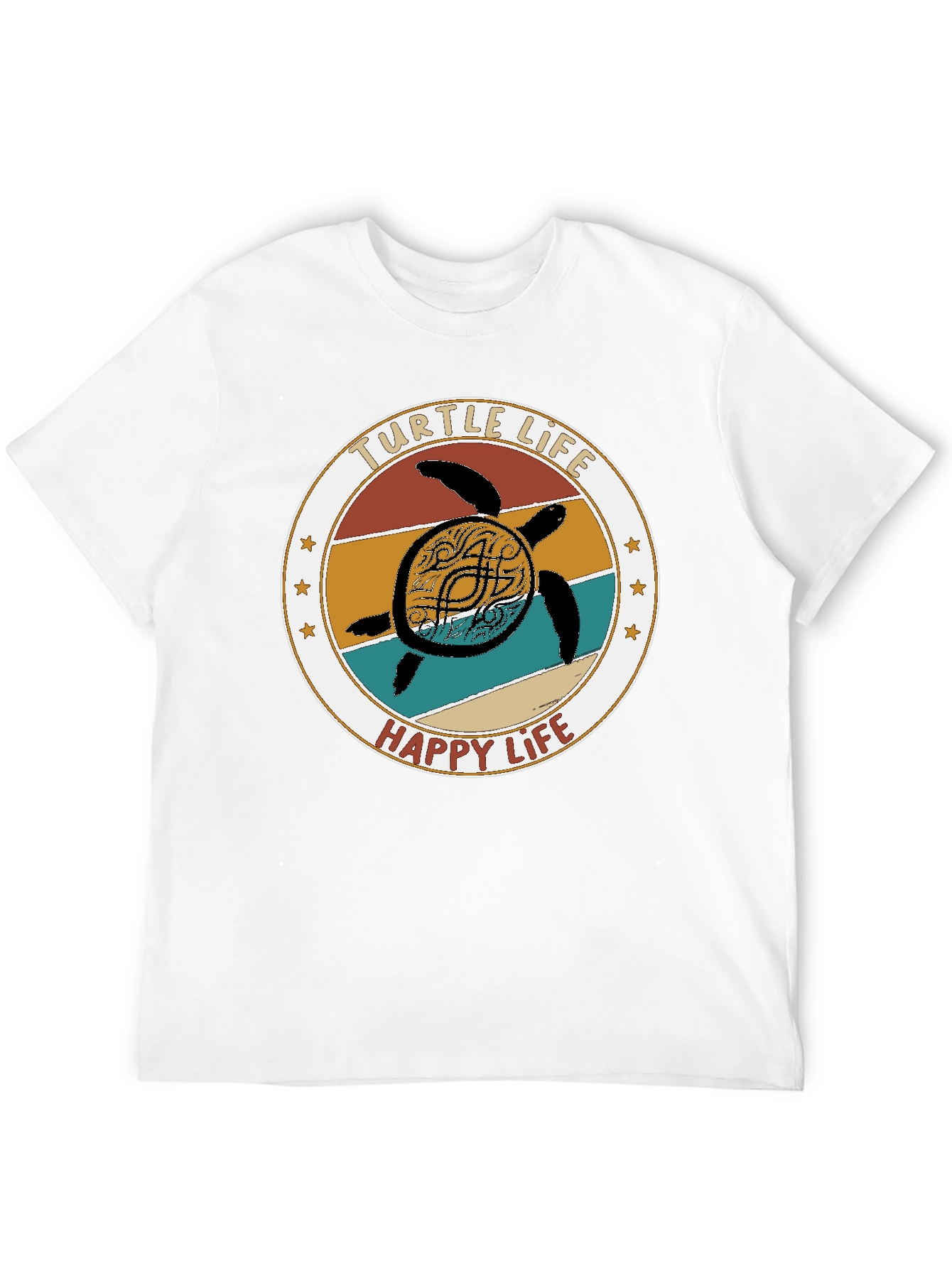 Turtle Life Happy Life Graphic T-Shirt