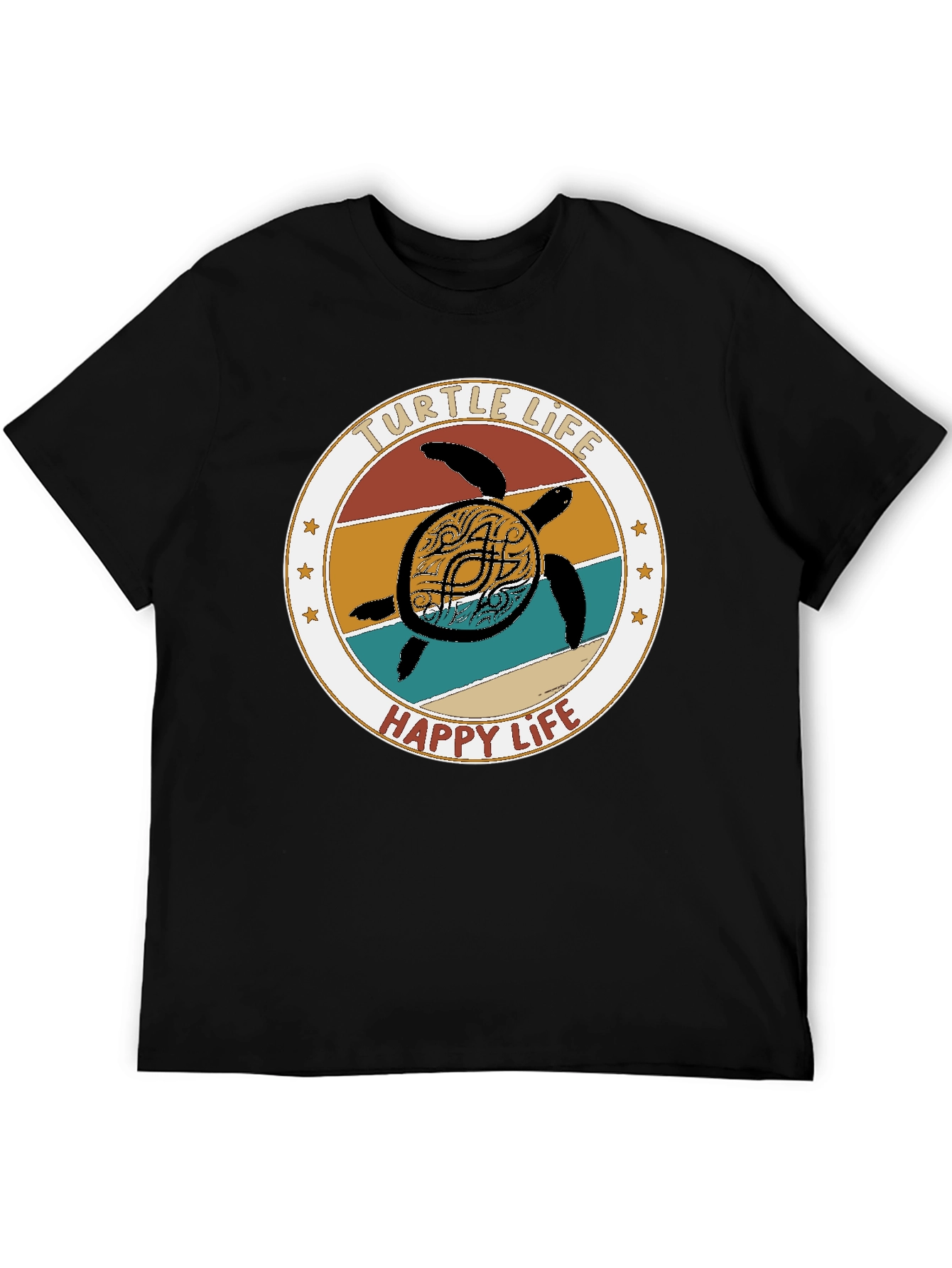 Turtle Life Happy Life Graphic T-Shirt