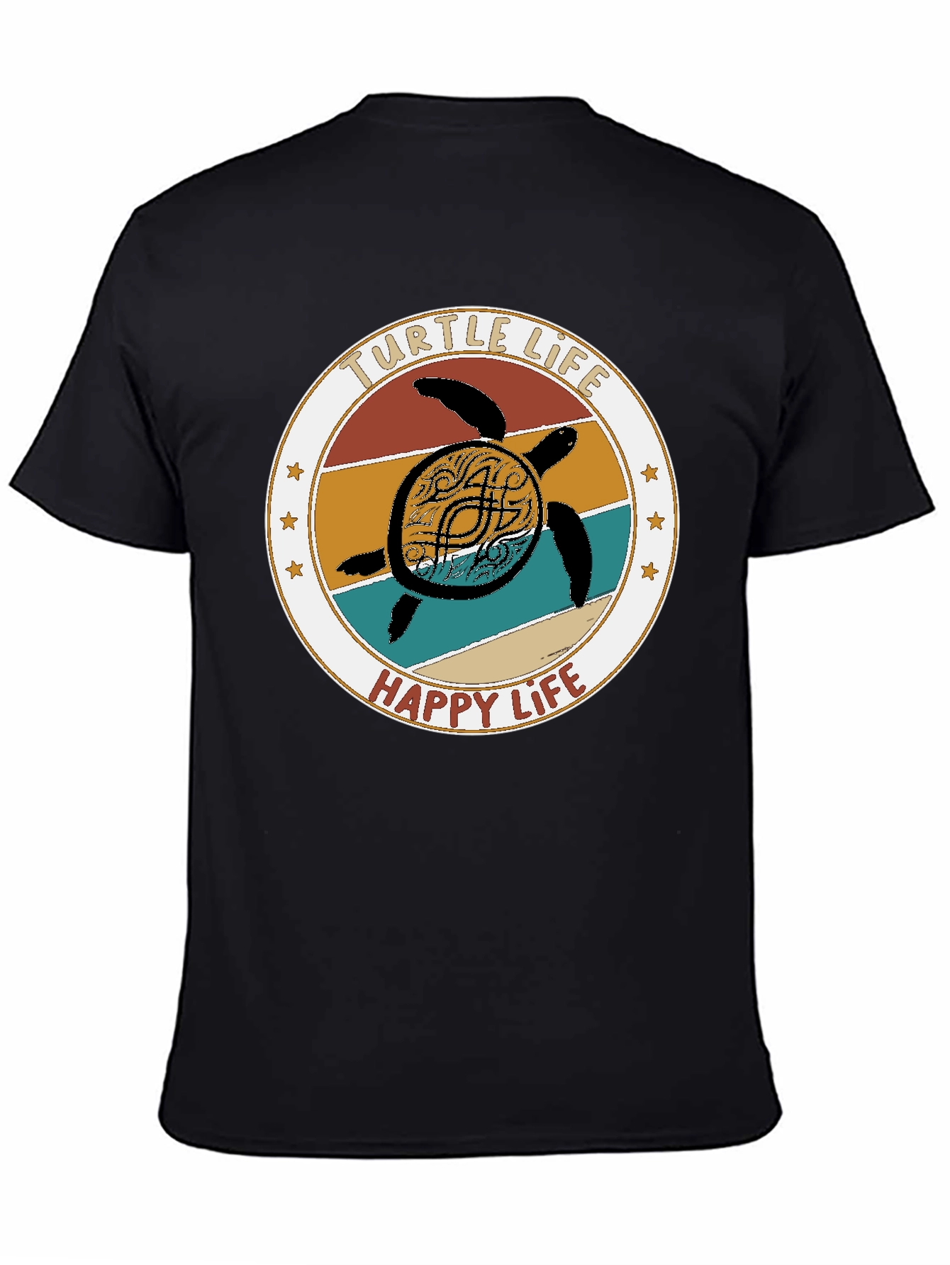 Turtle Life Happy Life Graphic T-Shirt