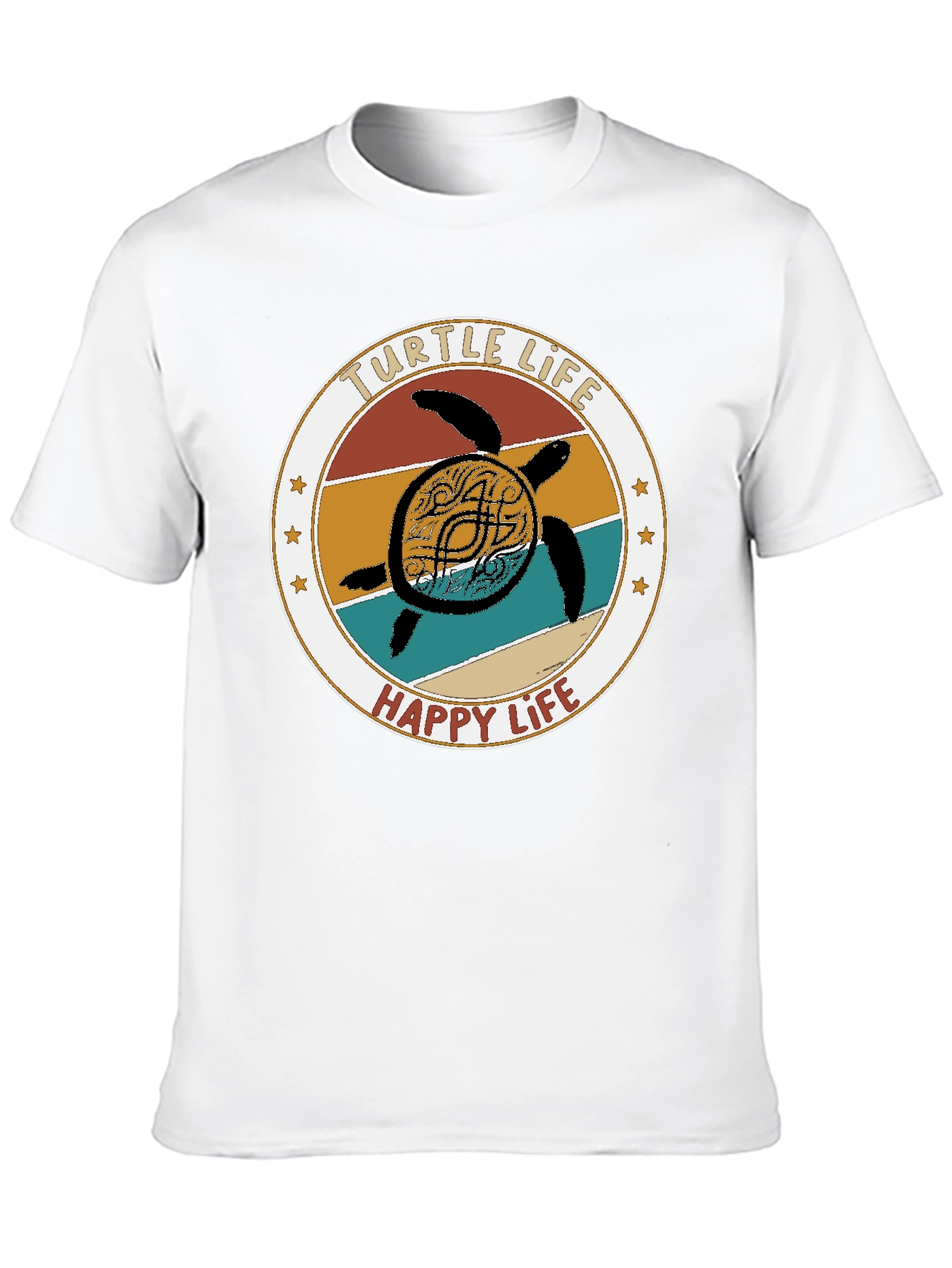 Turtle Life Happy Life Graphic T-Shirt