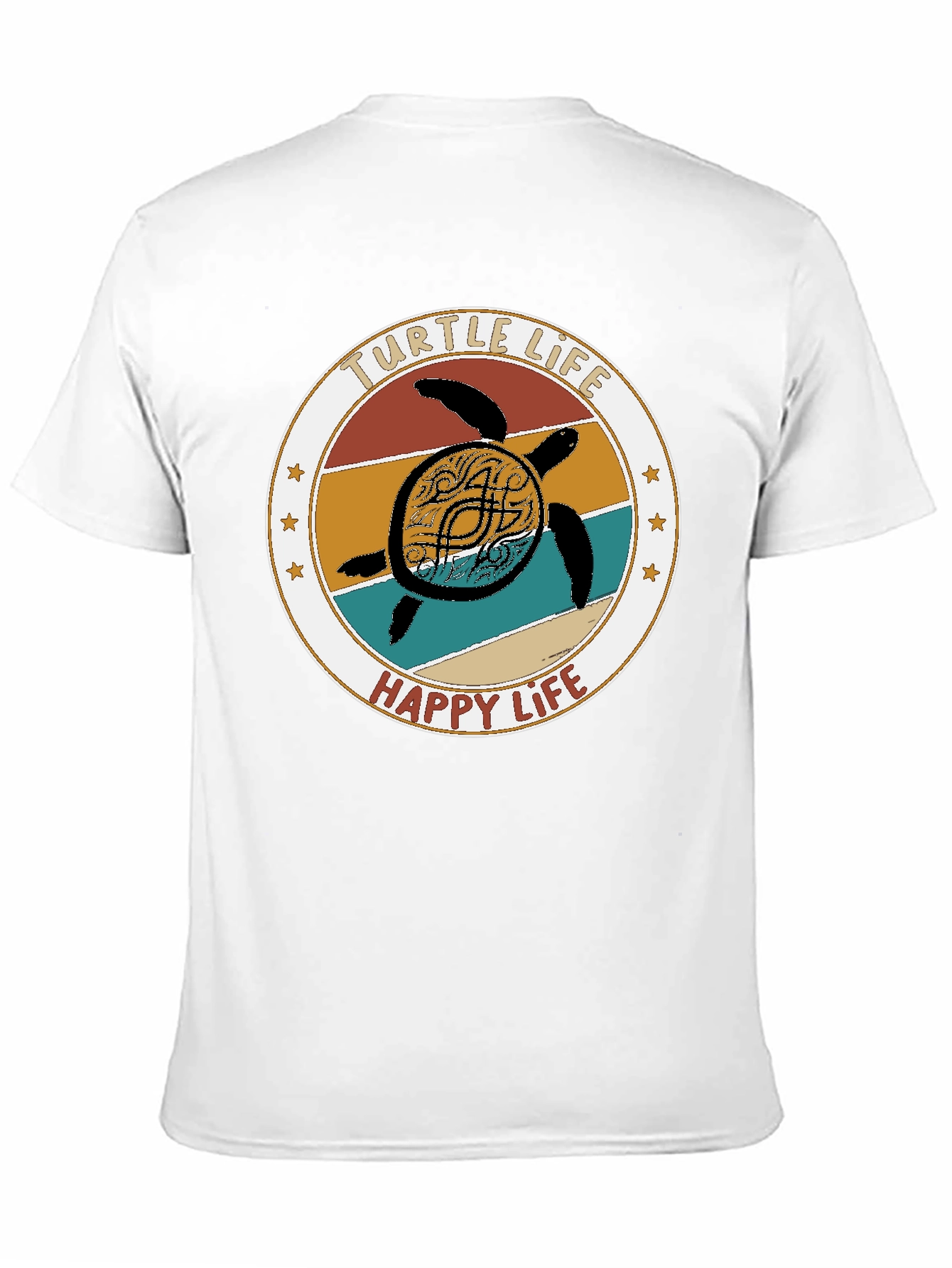 Turtle Life Happy Life Graphic T-Shirt