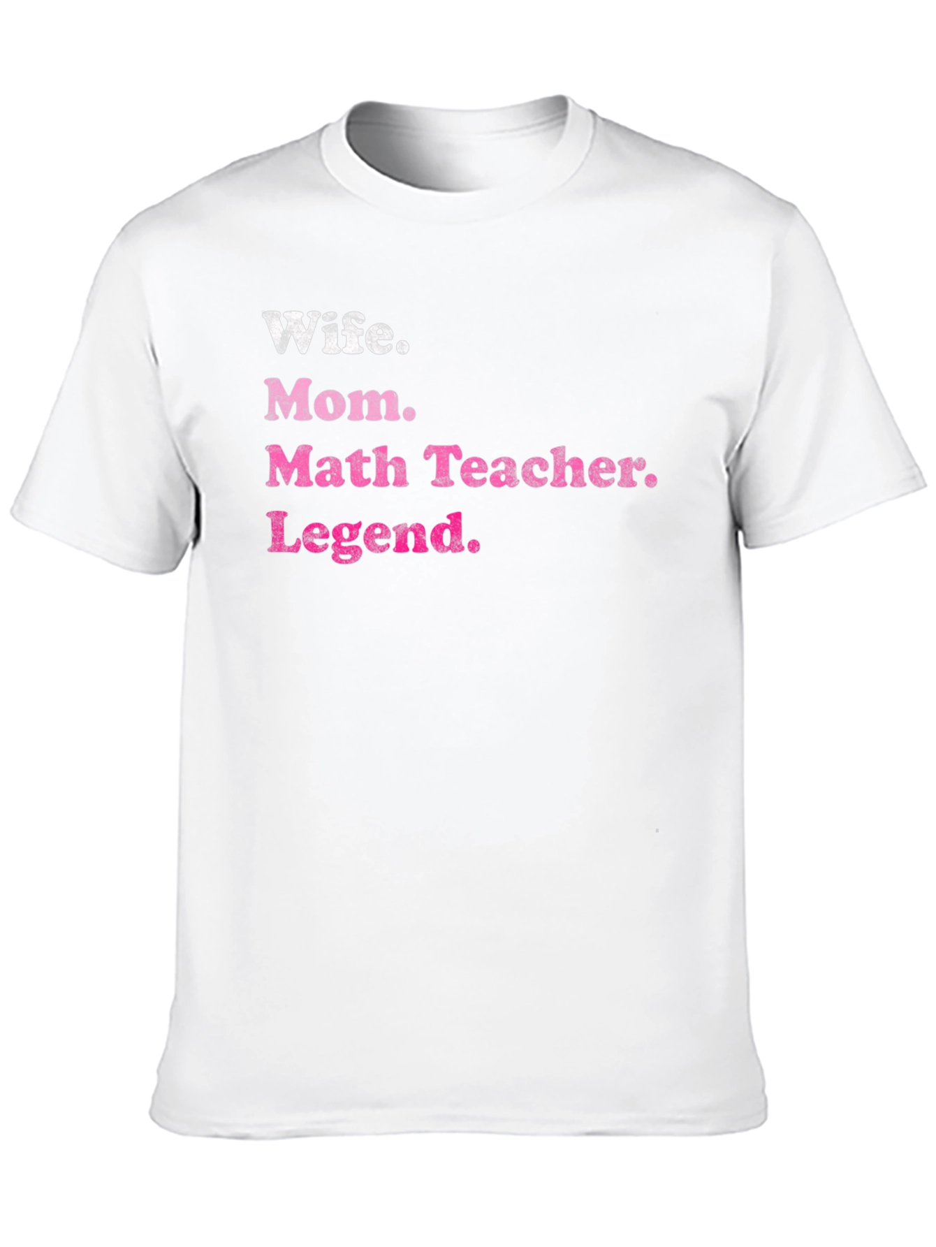 Wife Mom Math Teacher Legend Black T-Shirt