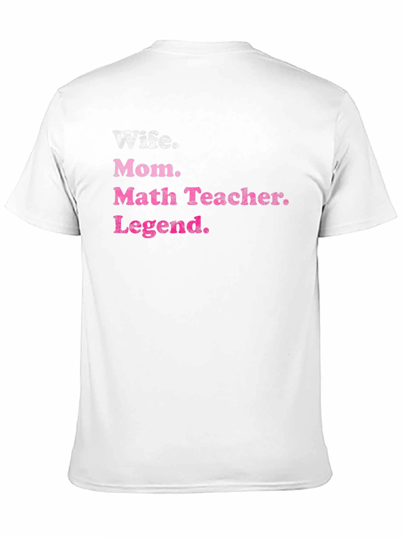 Wife Mom Math Teacher Legend Black T-Shirt