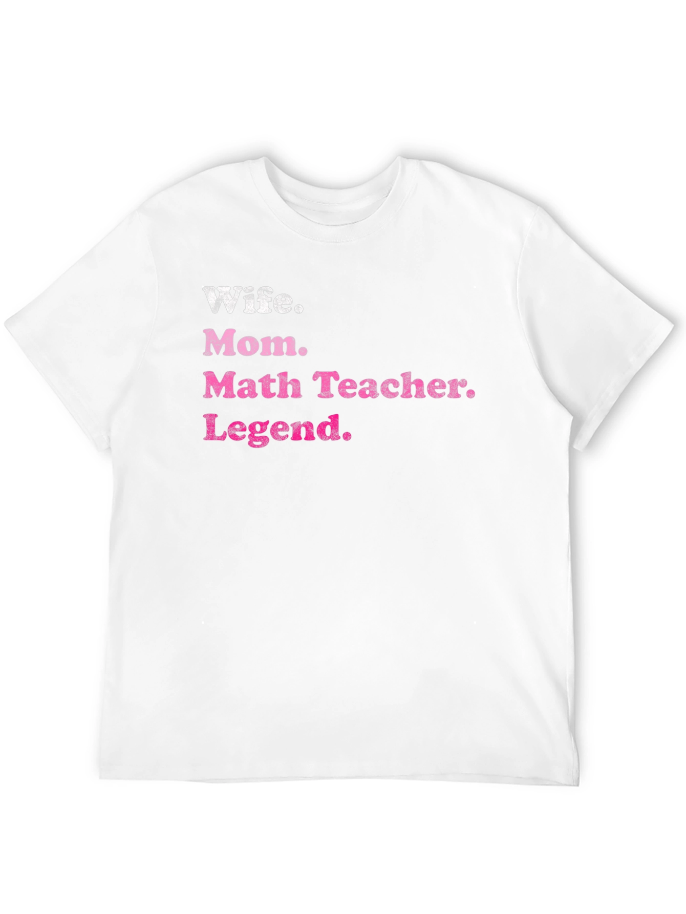 Wife Mom Math Teacher Legend Black T-Shirt