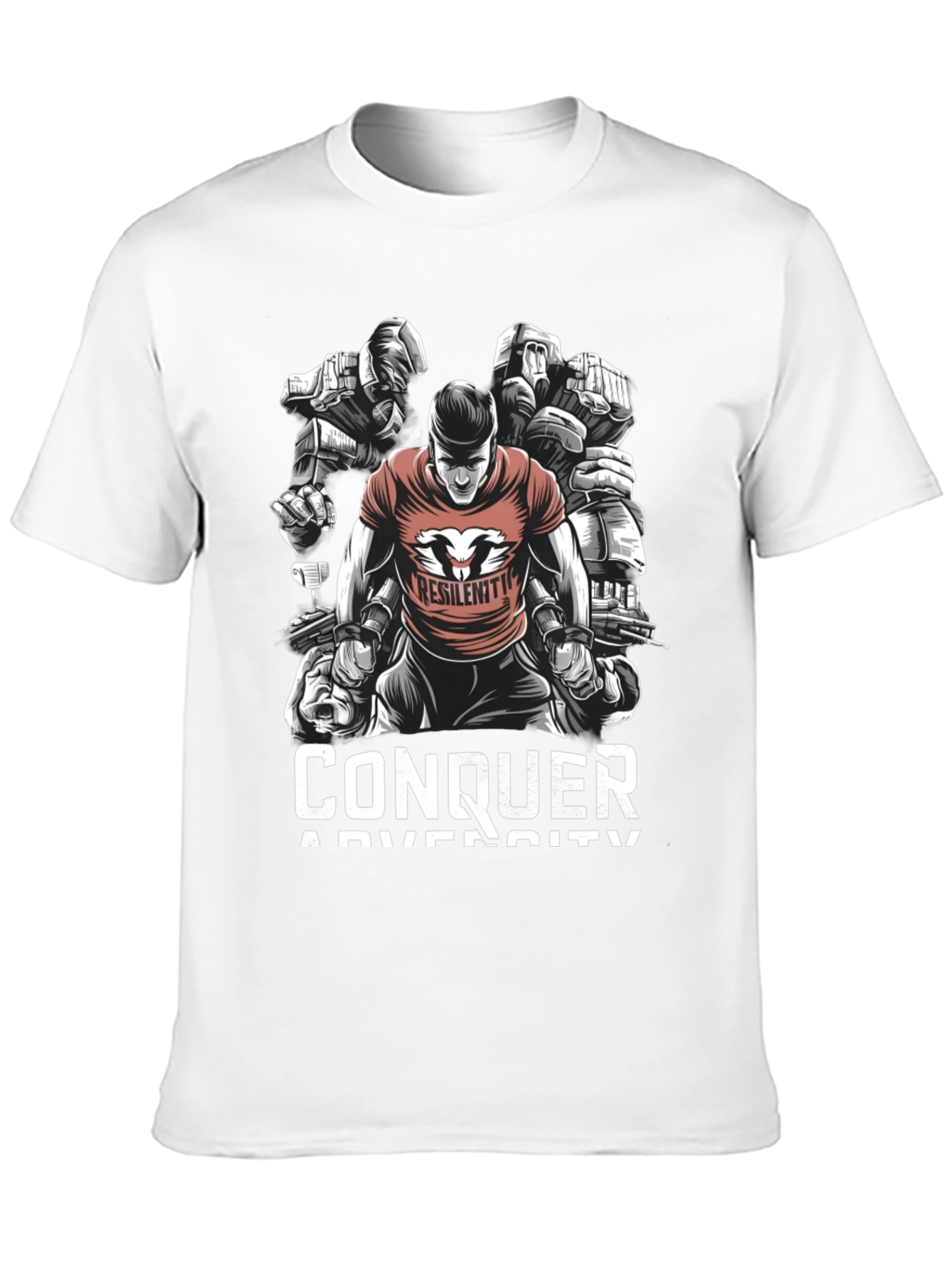 Conquer Adversity Graphic Print Tee