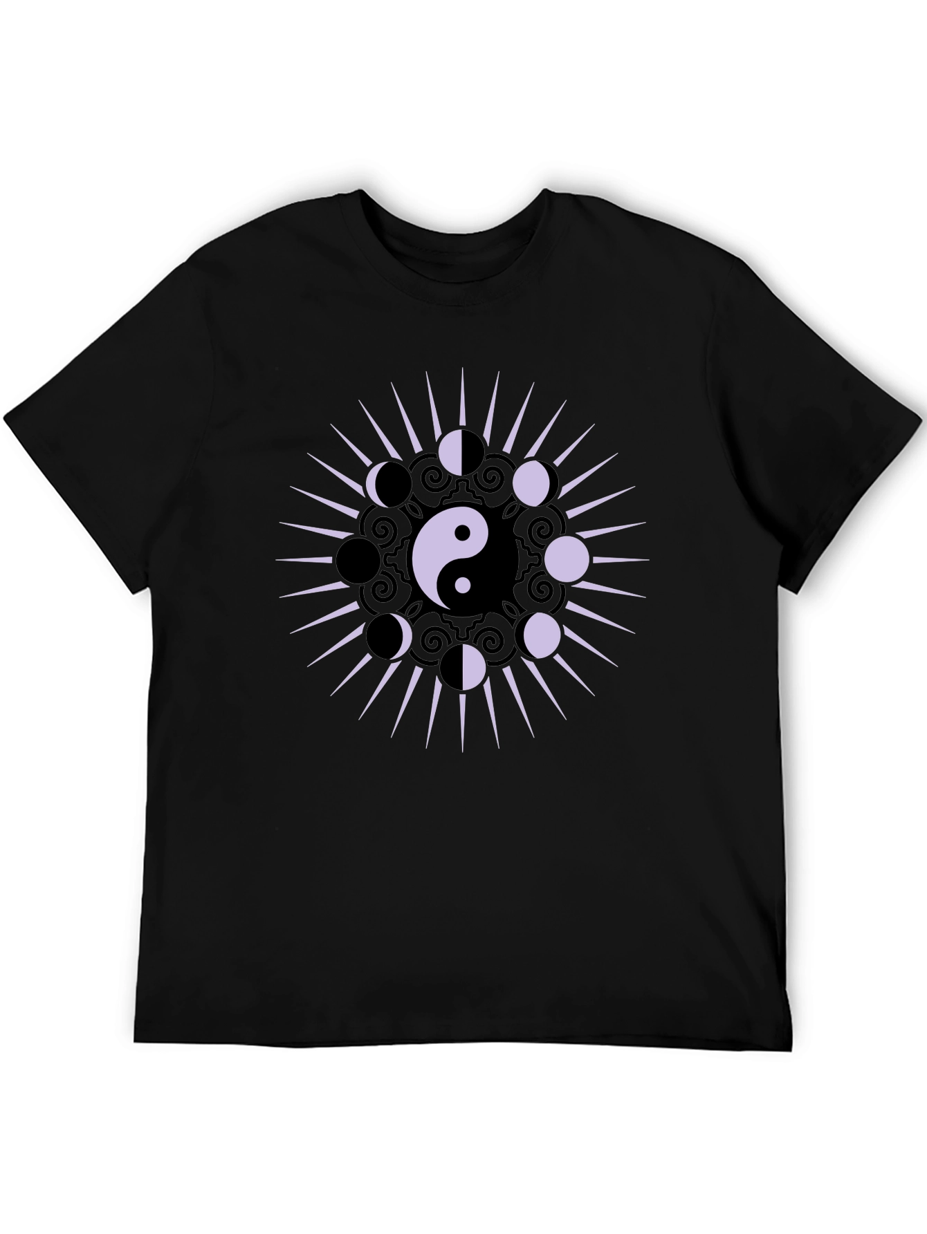 Yin Yang Moon Phase Graphic T-Shirt