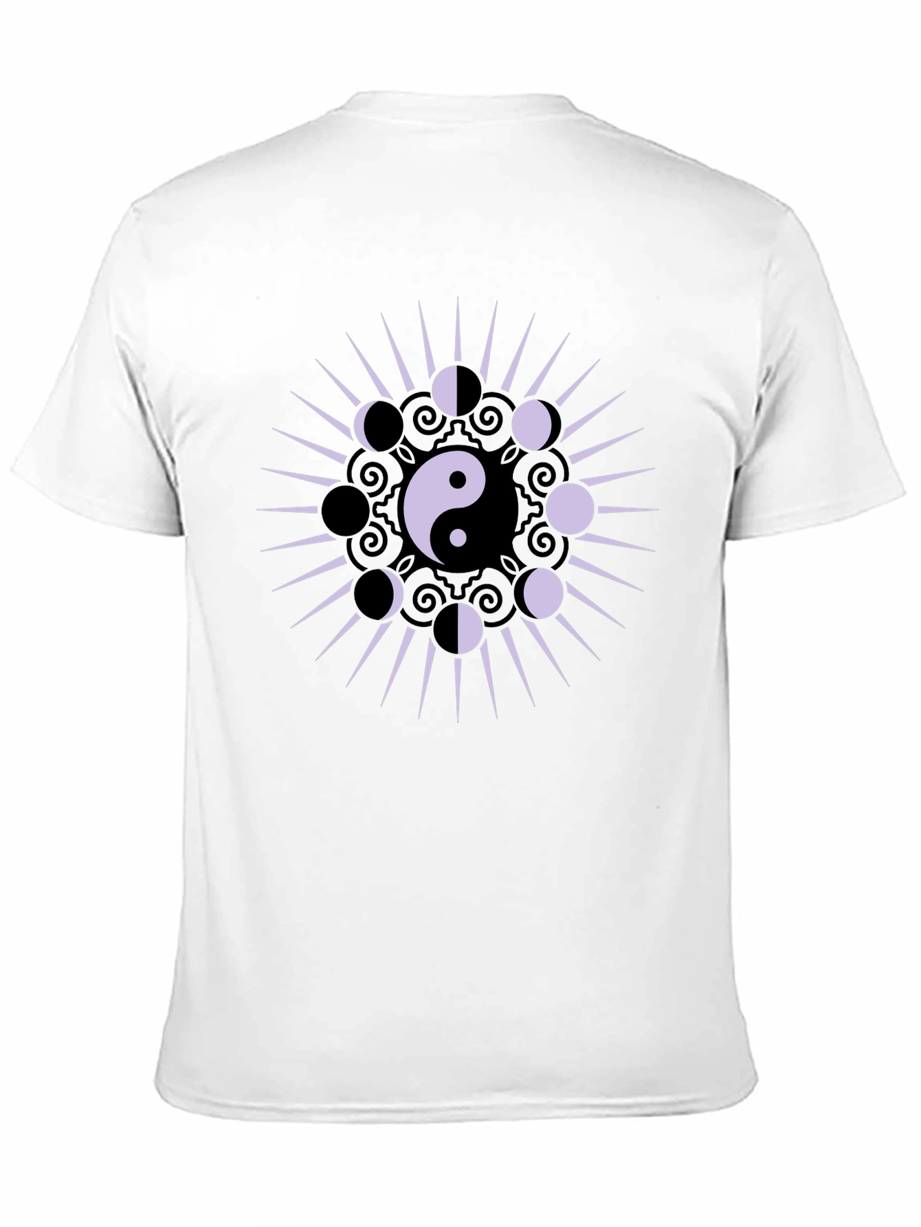 Yin Yang Moon Phase Graphic T-Shirt