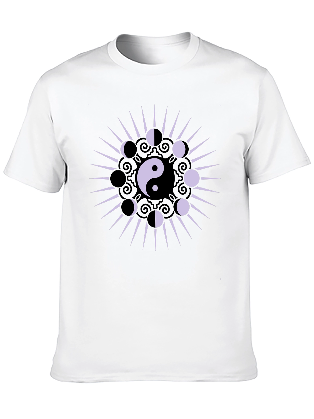 Yin Yang Moon Phase Graphic T-Shirt