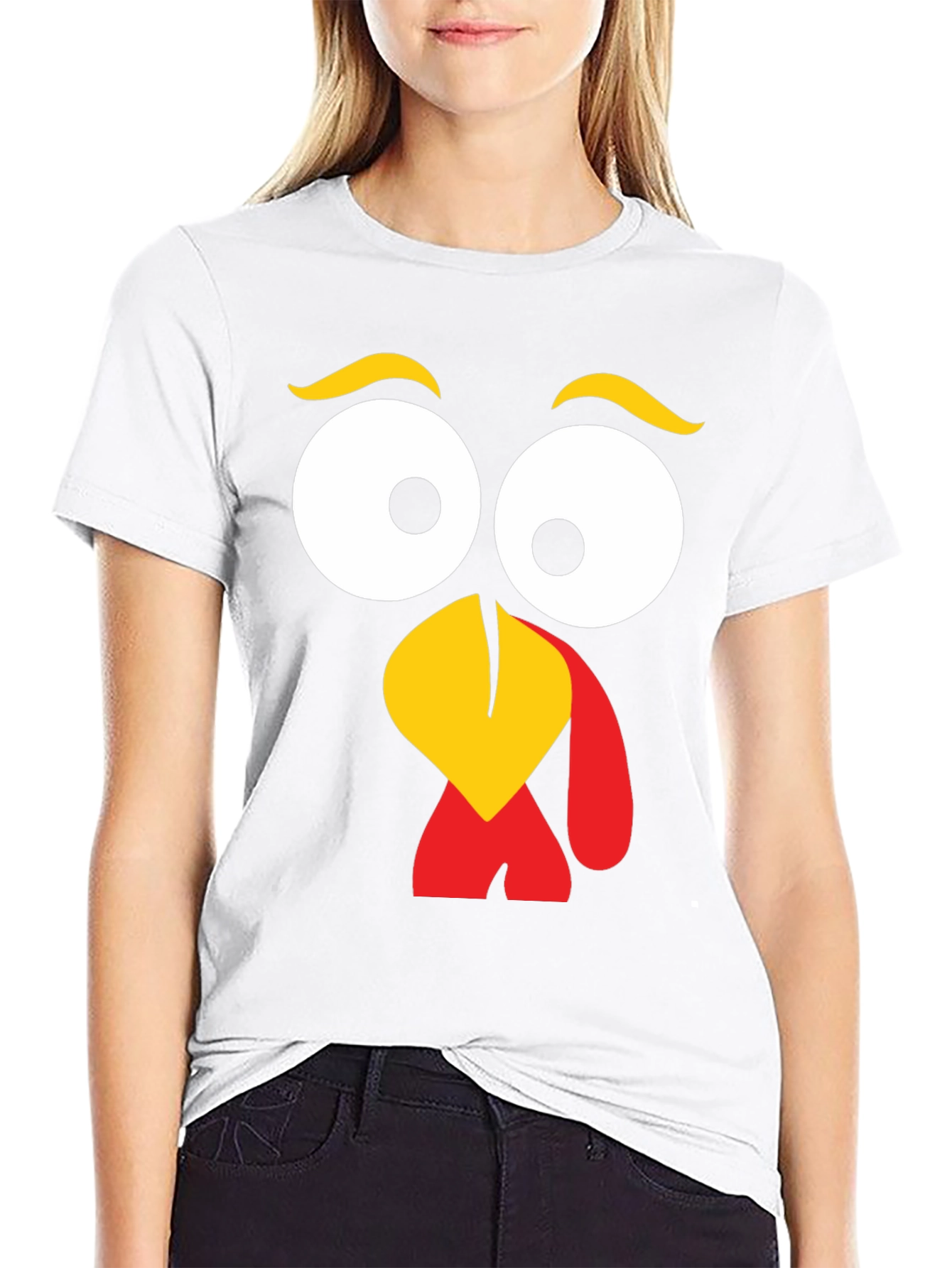 Turkey Face Graphic Tee - Thanksgiving Fun