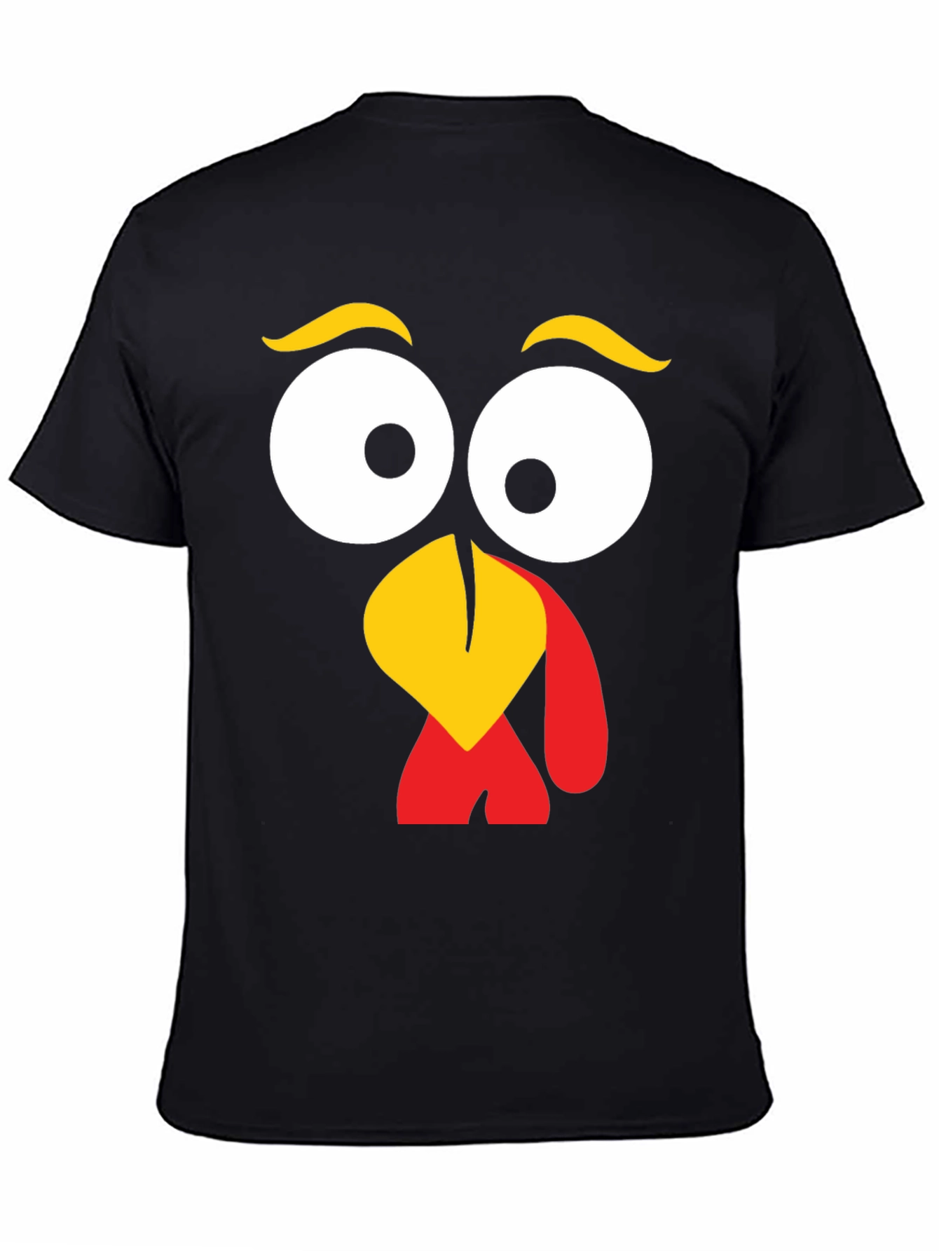 Turkey Face Graphic Tee - Thanksgiving Fun