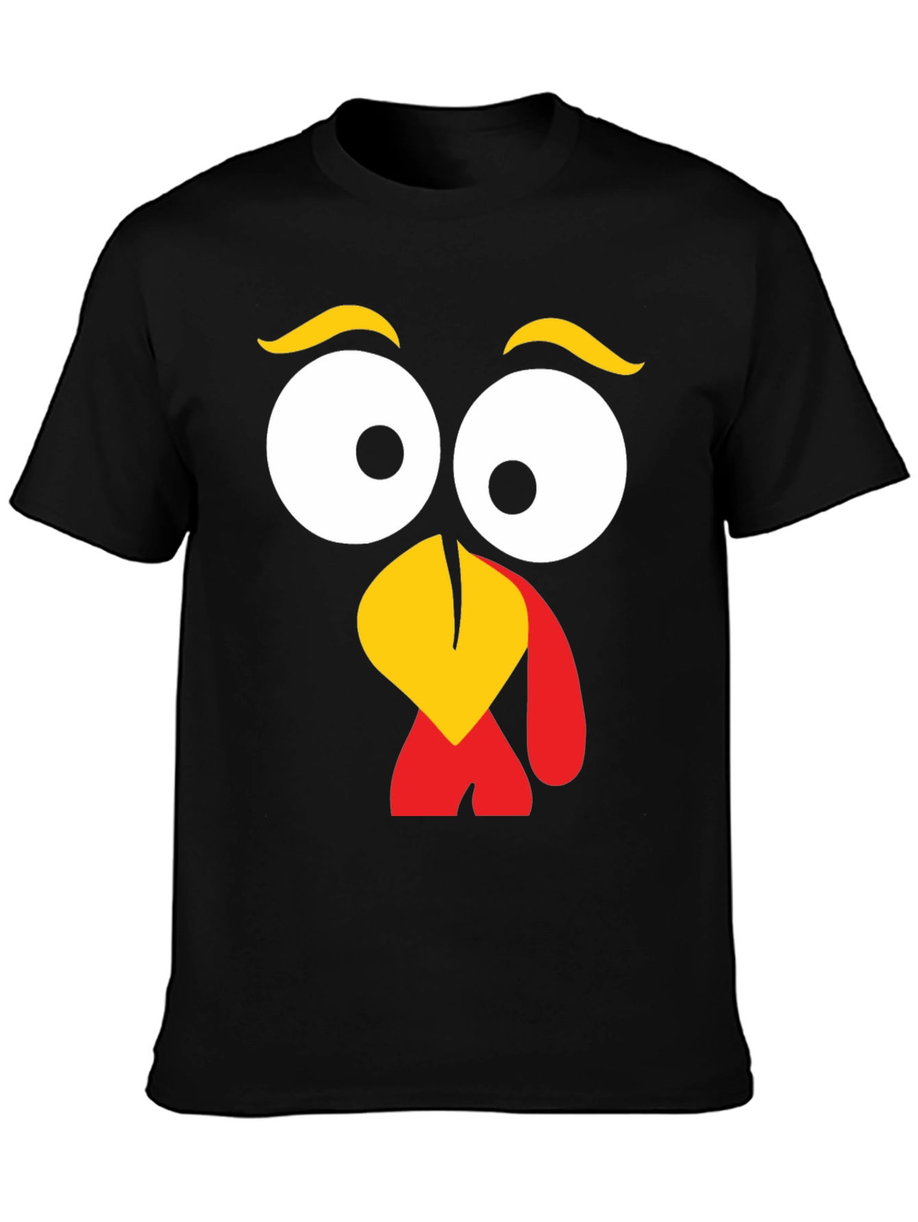 Turkey Face Graphic Tee - Thanksgiving Fun