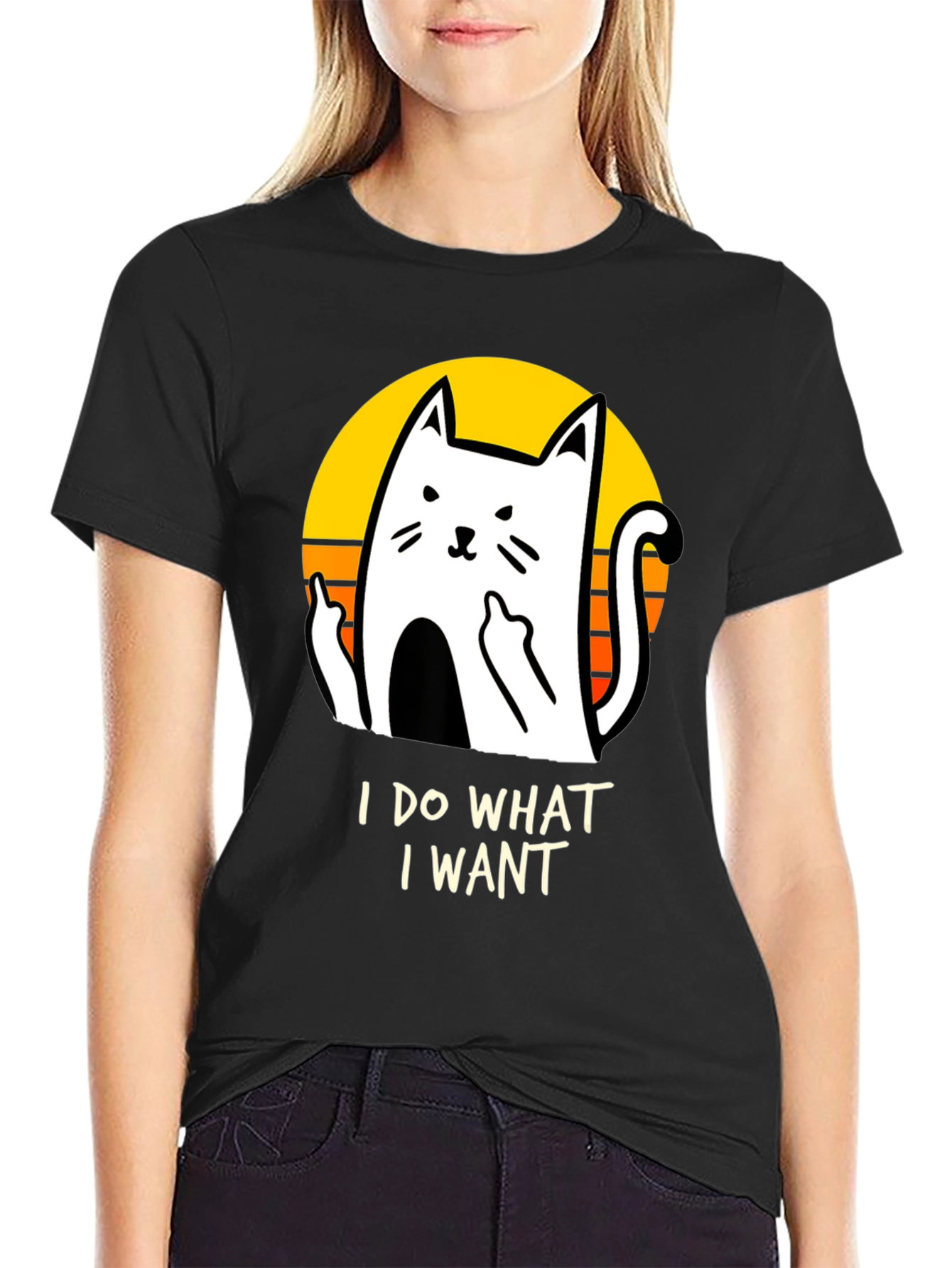 I Do What I Want Cat Graphic Tee