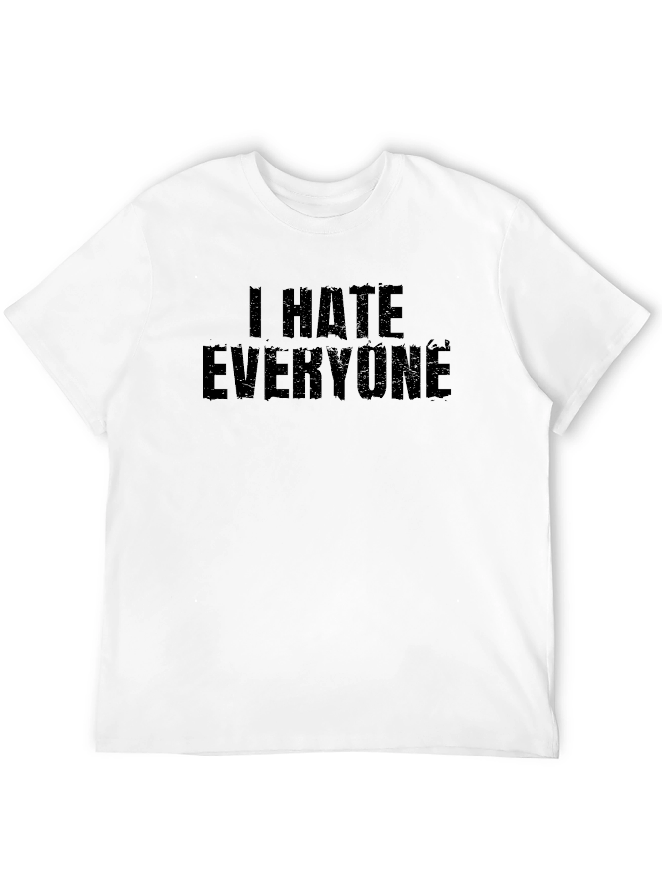 I HATE EVERYONE Graphic Tee - Black Cotton Blend