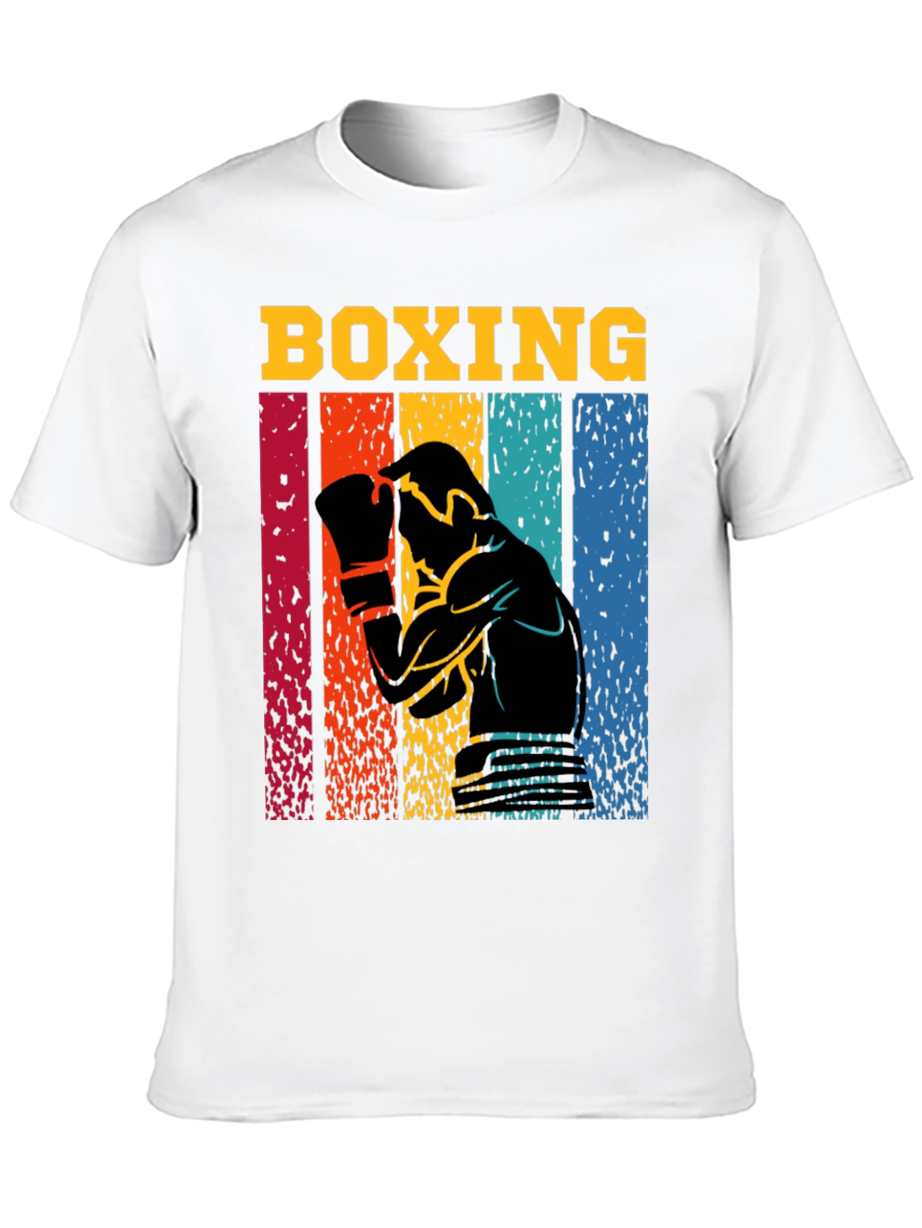 Retro Boxing Graphic T-Shirt - Black