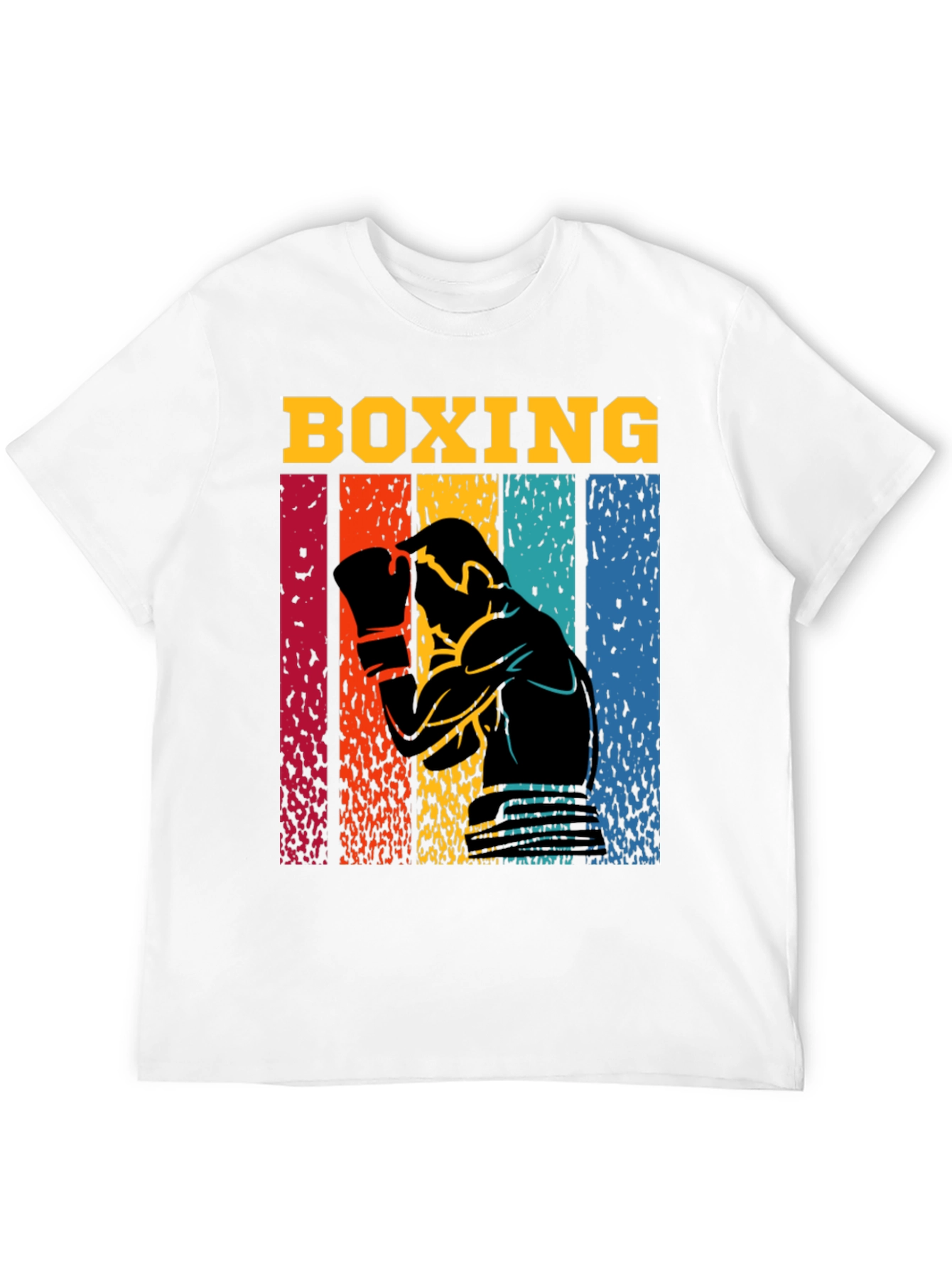 Retro Boxing Graphic T-Shirt - Black