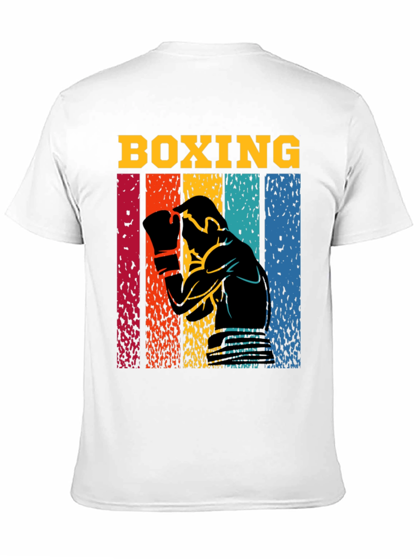 Retro Boxing Graphic T-Shirt - Black