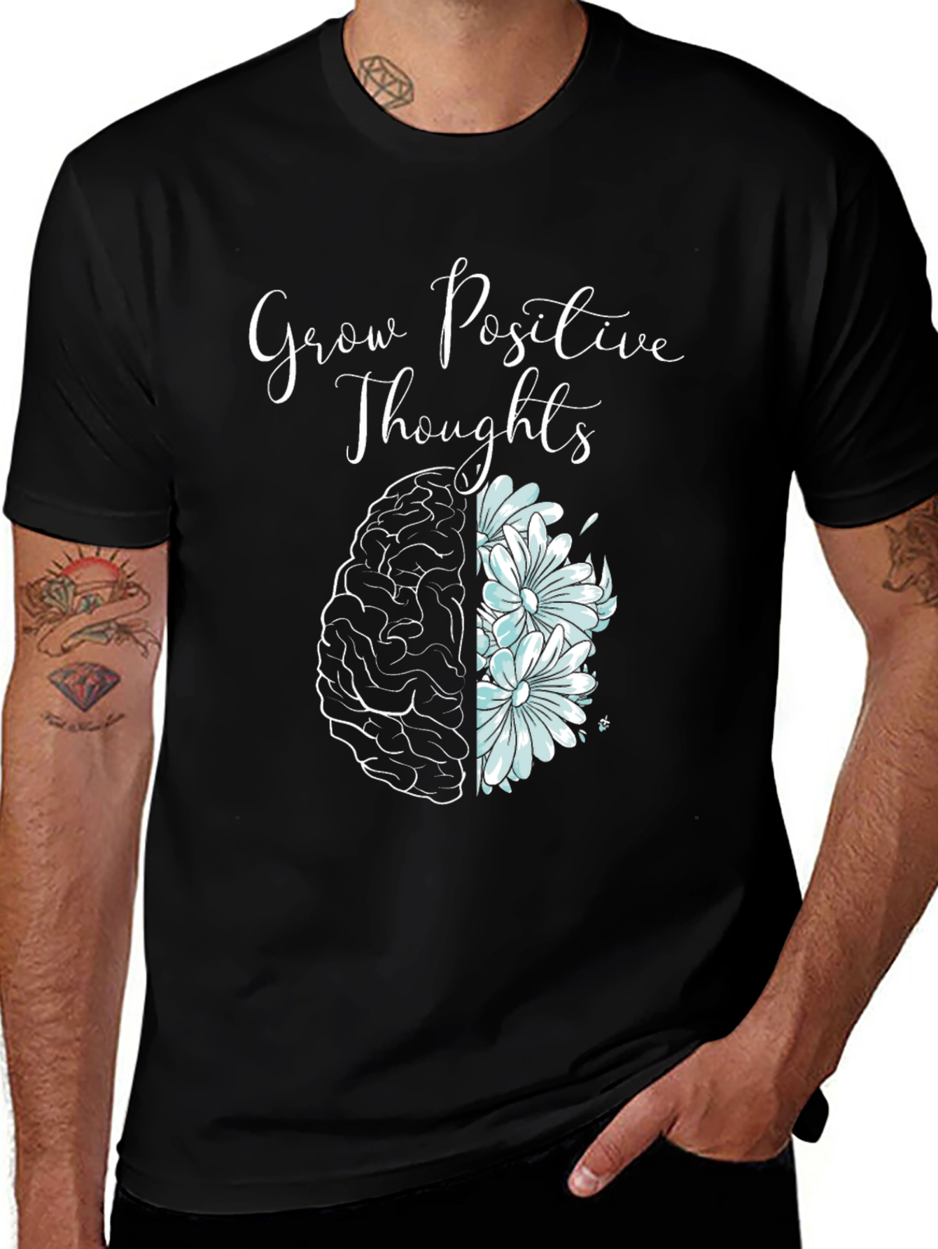 Grow Positive Thoughts Graphic T-Shirt