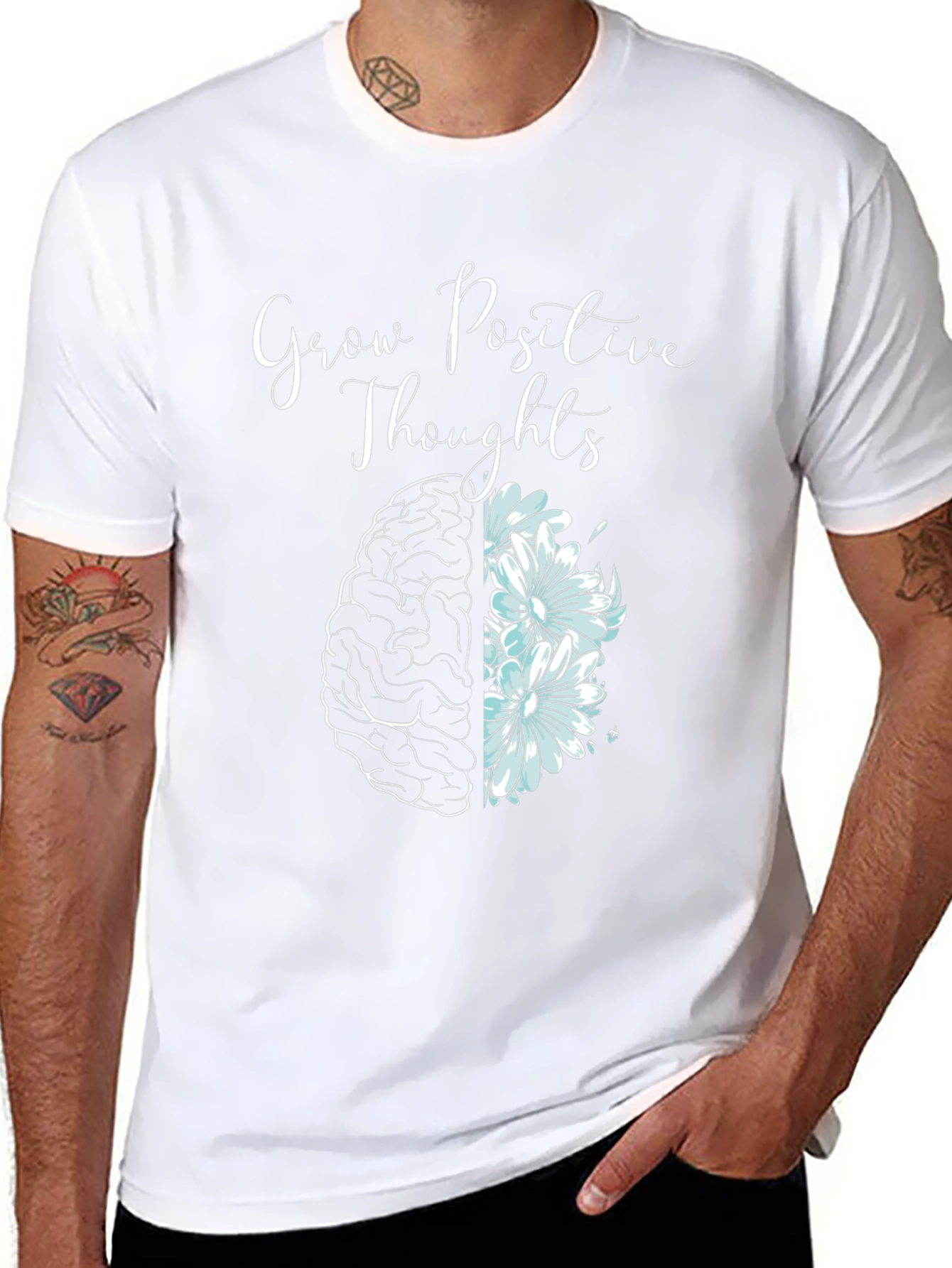 Grow Positive Thoughts Graphic T-Shirt