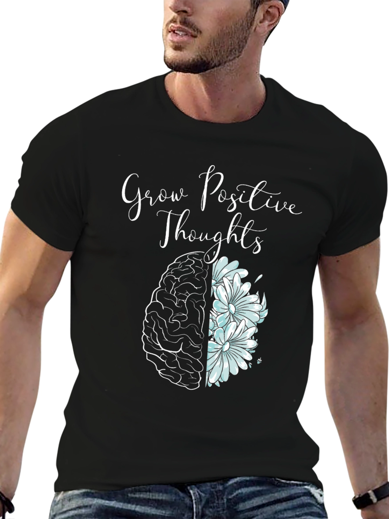 Grow Positive Thoughts Graphic T-Shirt