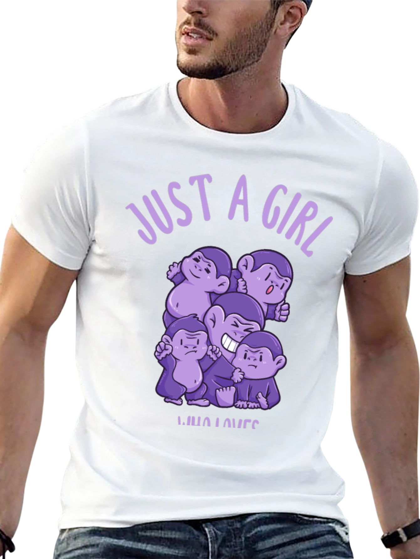Just A Girl Who Loves Monkeys T-Shirt