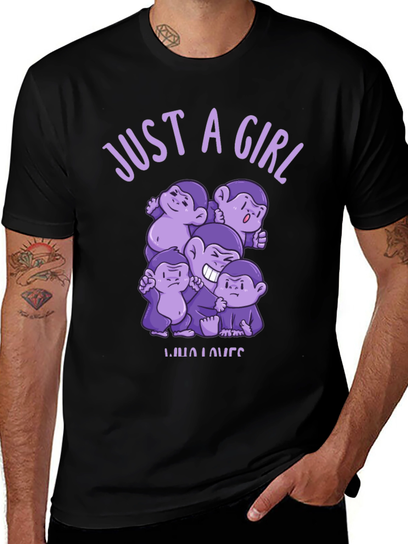 Just A Girl Who Loves Monkeys T-Shirt