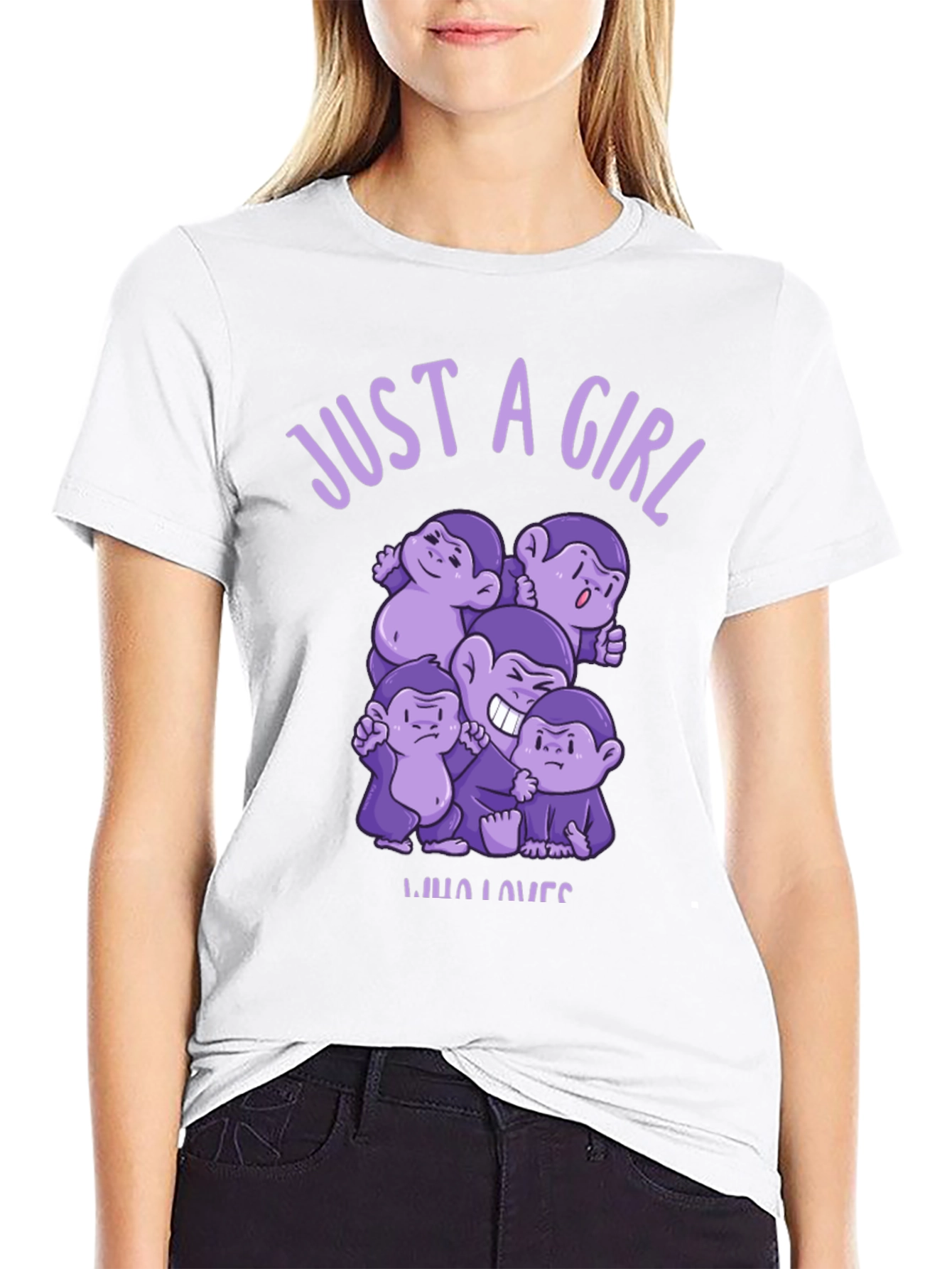 Just A Girl Who Loves Monkeys T-Shirt