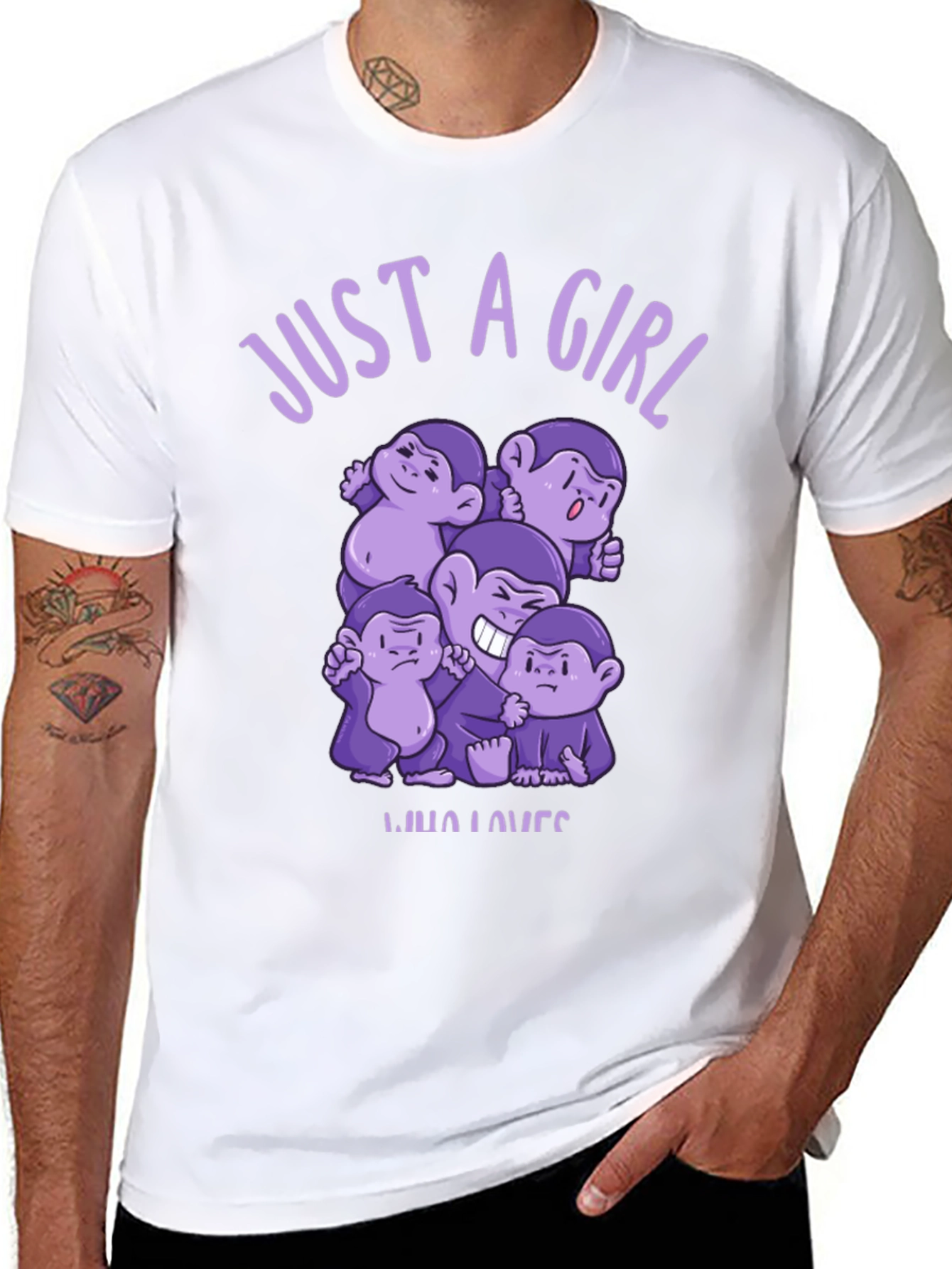 Just A Girl Who Loves Monkeys T-Shirt