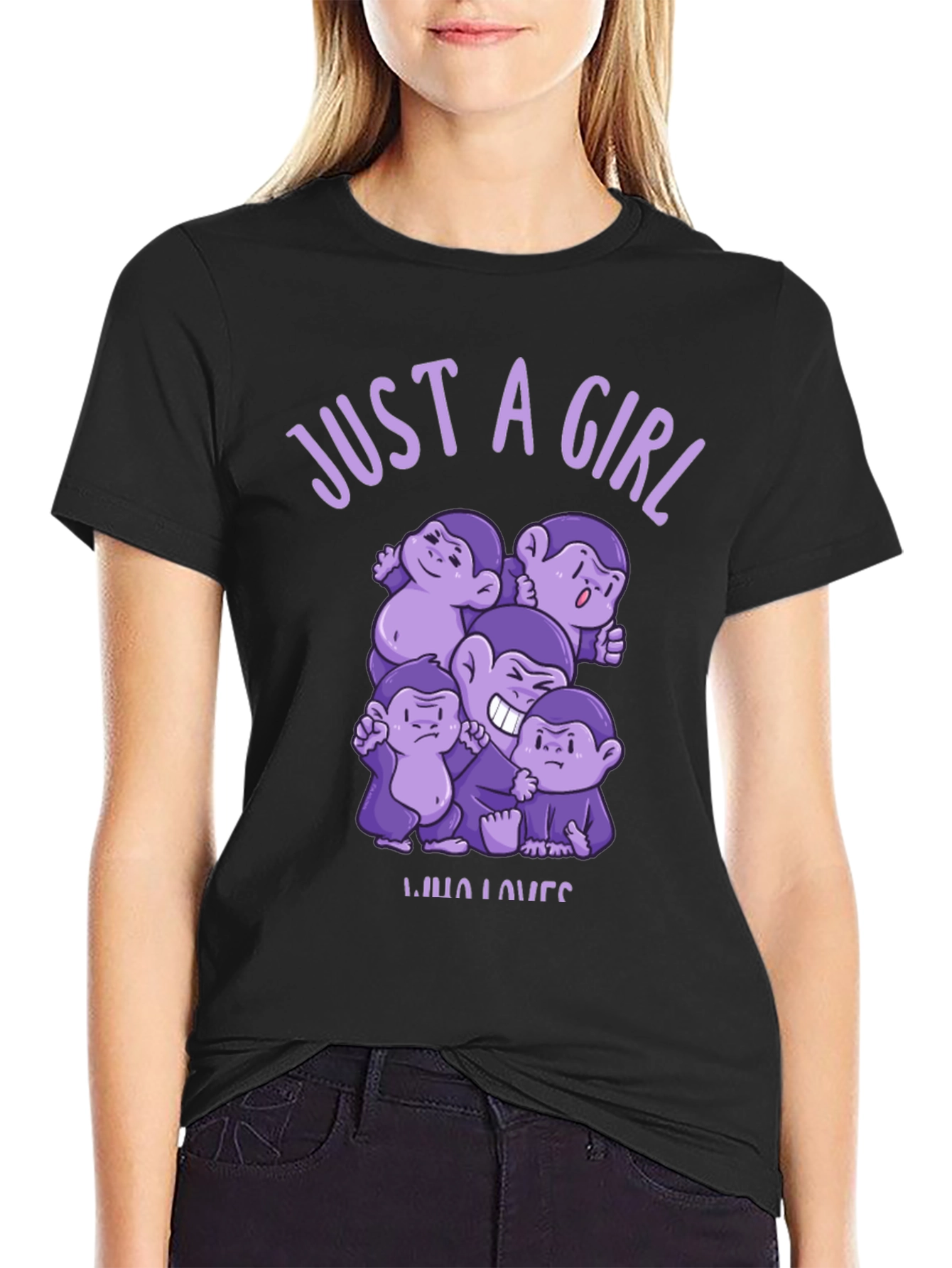 Just A Girl Who Loves Monkeys T-Shirt